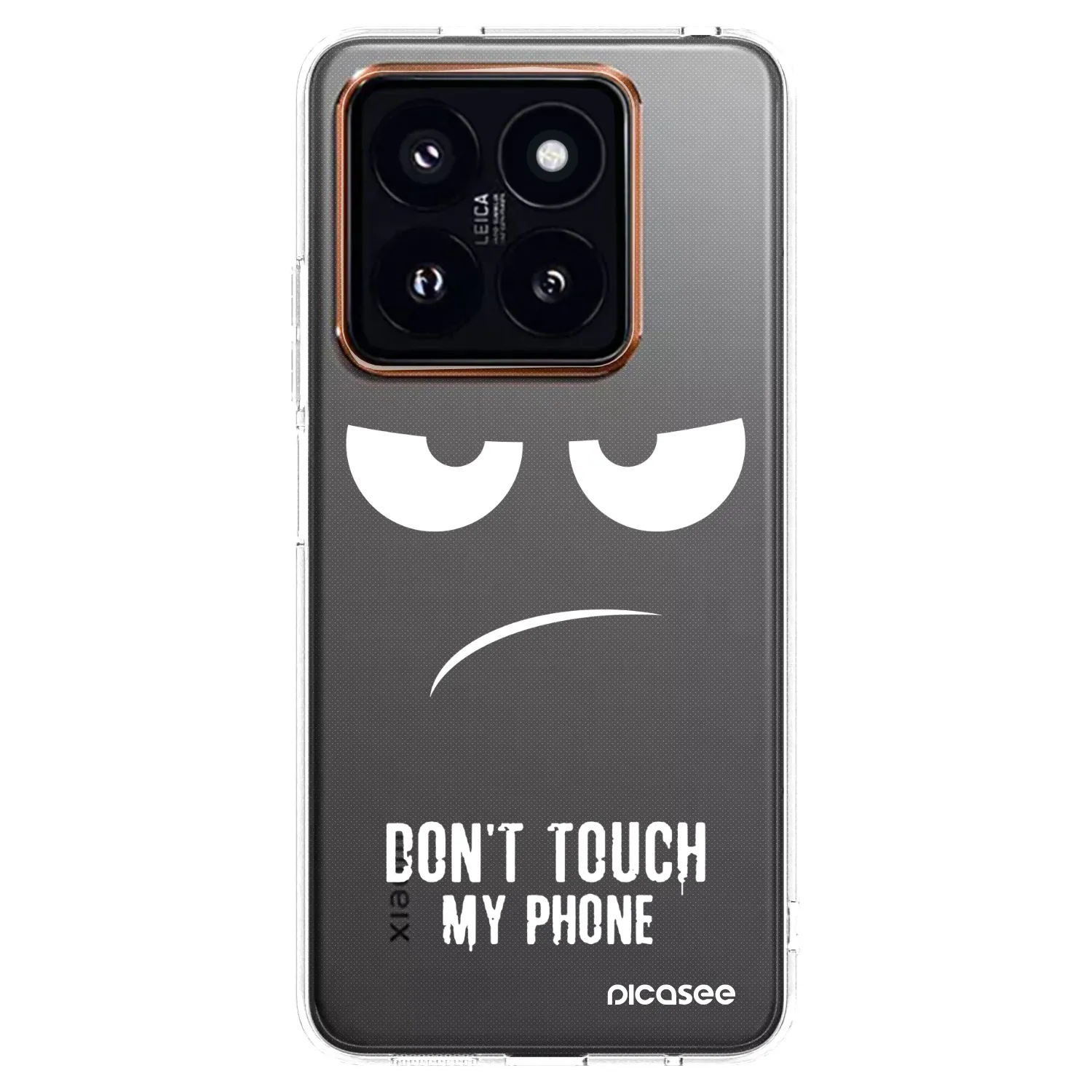 Picasee silikonowe przeźroczyste etui na Xiaomi 14 Pro - Don't Touch My Phone