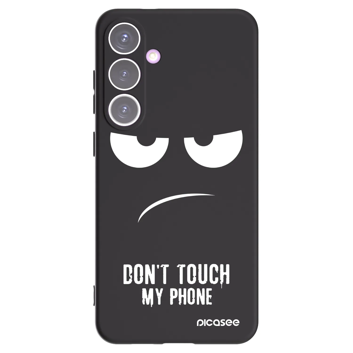 Picasee silikonowe czarne etui na Samsung Galaxy S24+ S926B 5G - Don't Touch My Phone