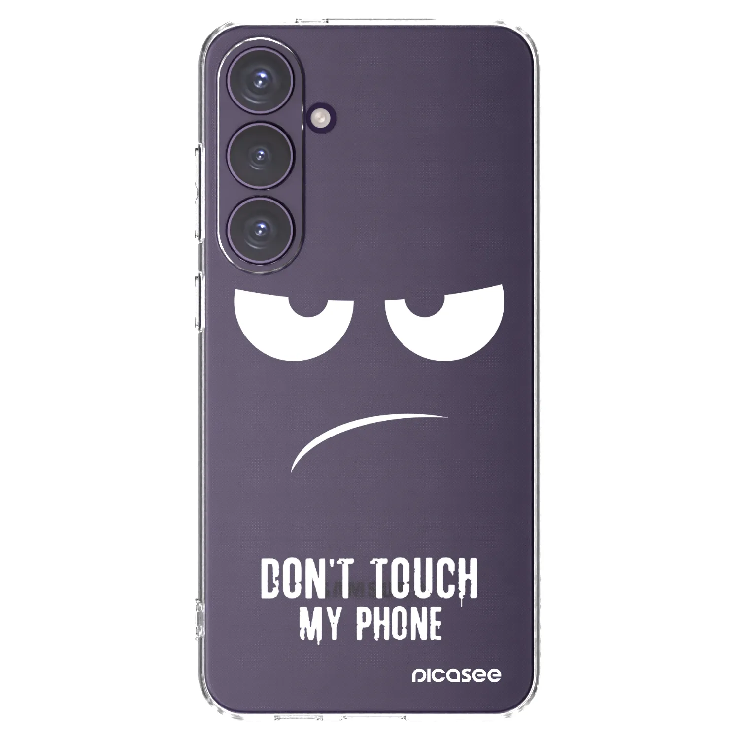 Picasee silikonowe przeźroczyste etui na Samsung Galaxy S24+ S926B 5G - Don't Touch My Phone