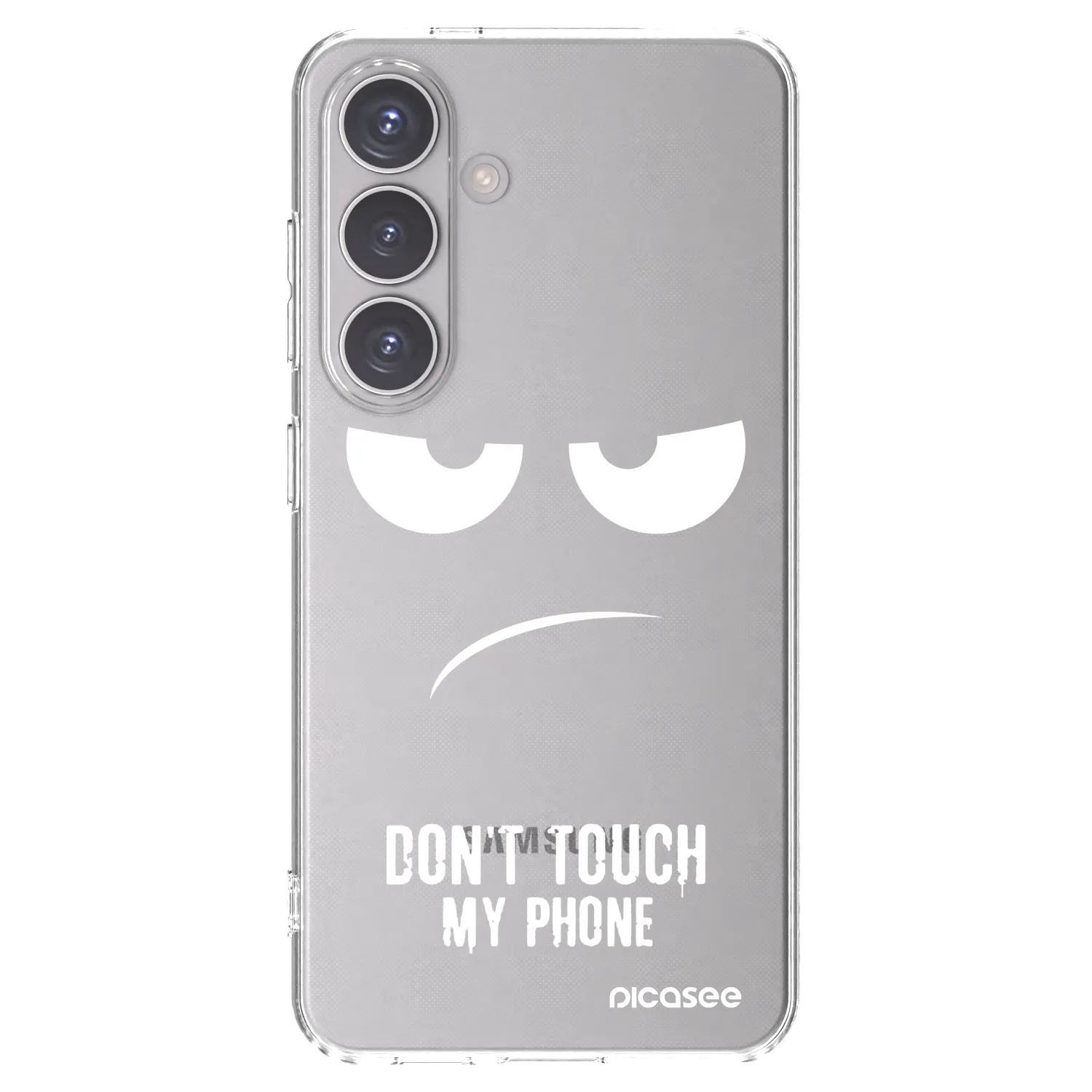 Picasee silikonowe przeźroczyste etui na Samsung Galaxy S24 S921B 5G - Don't Touch My Phone