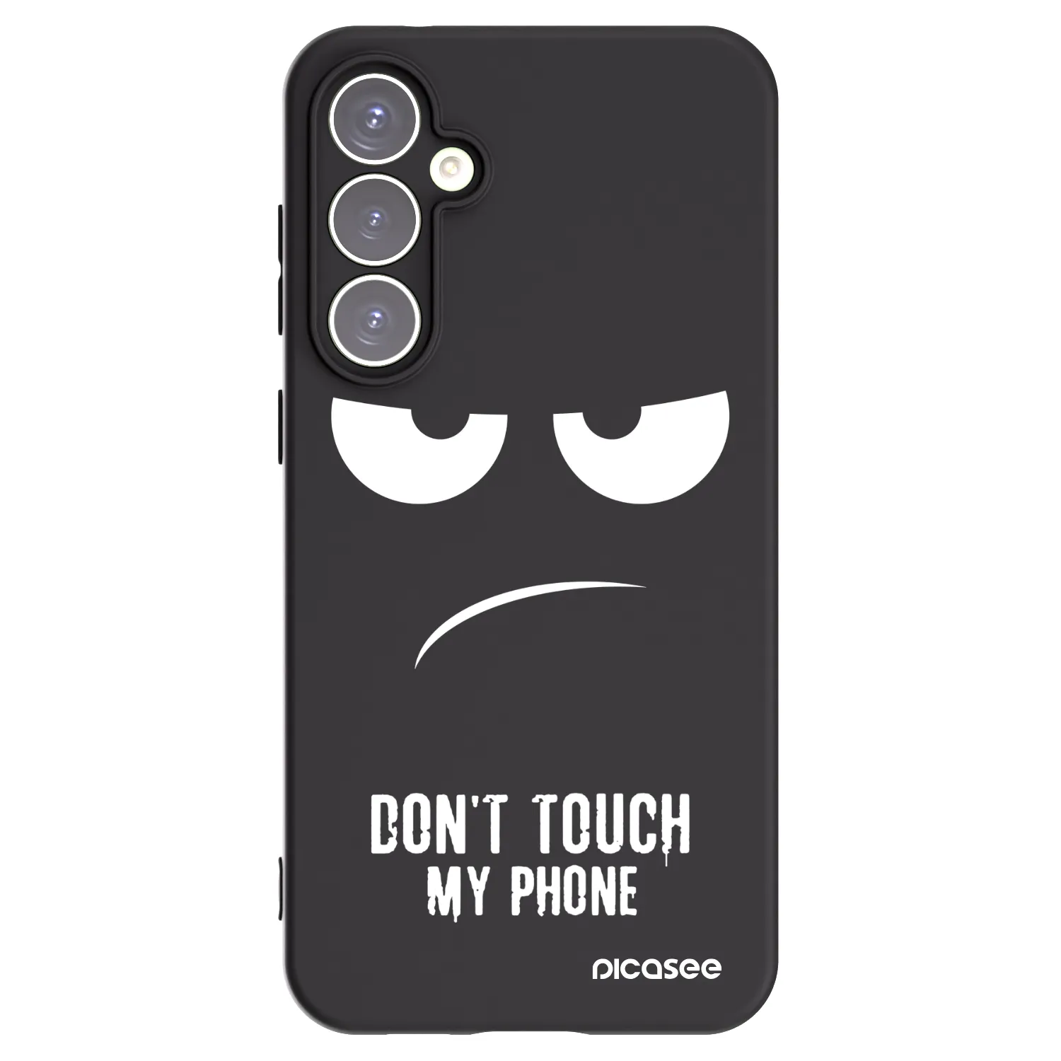 Picasee silikonowe czarne etui na Samsung Galaxy S23 FE S711B - Don't Touch My Phone