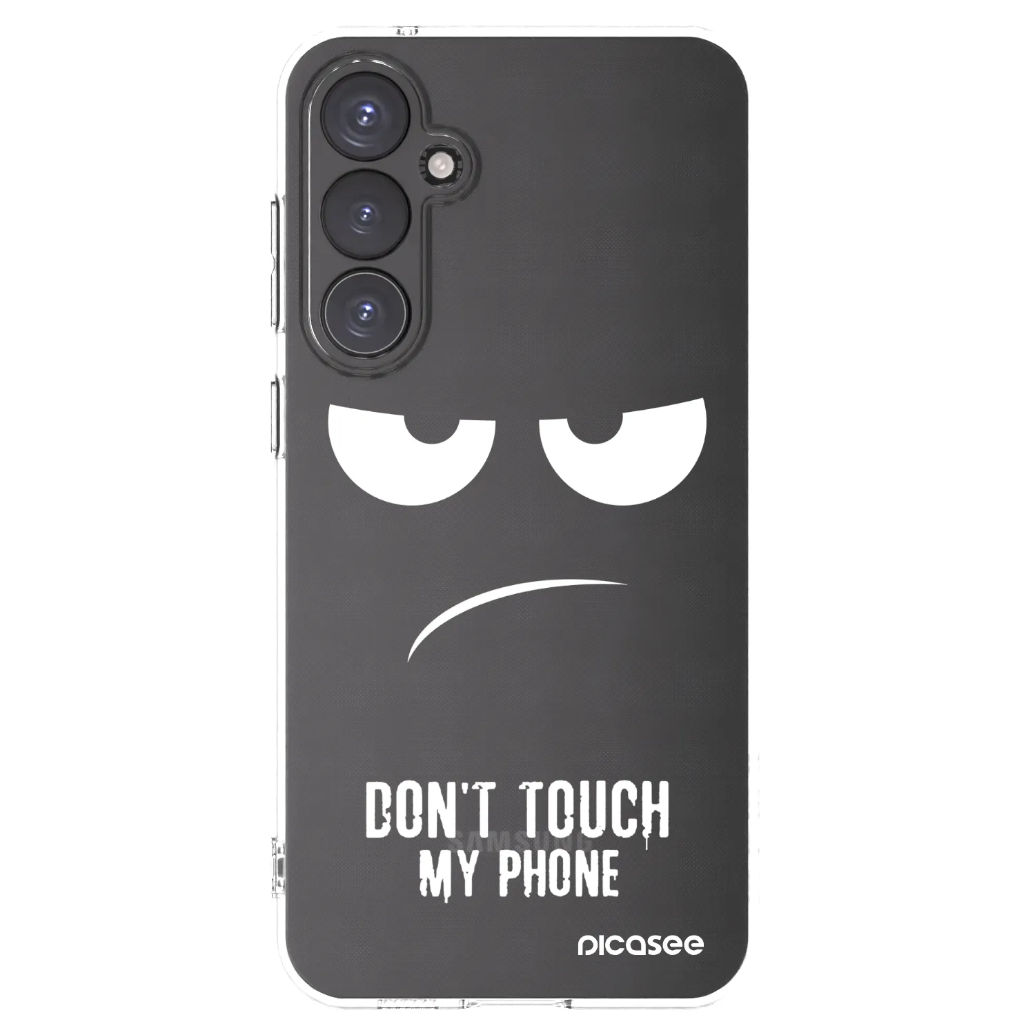 Picasee silikonowe przeźroczyste etui na Samsung Galaxy S23 FE S711B - Don't Touch My Phone