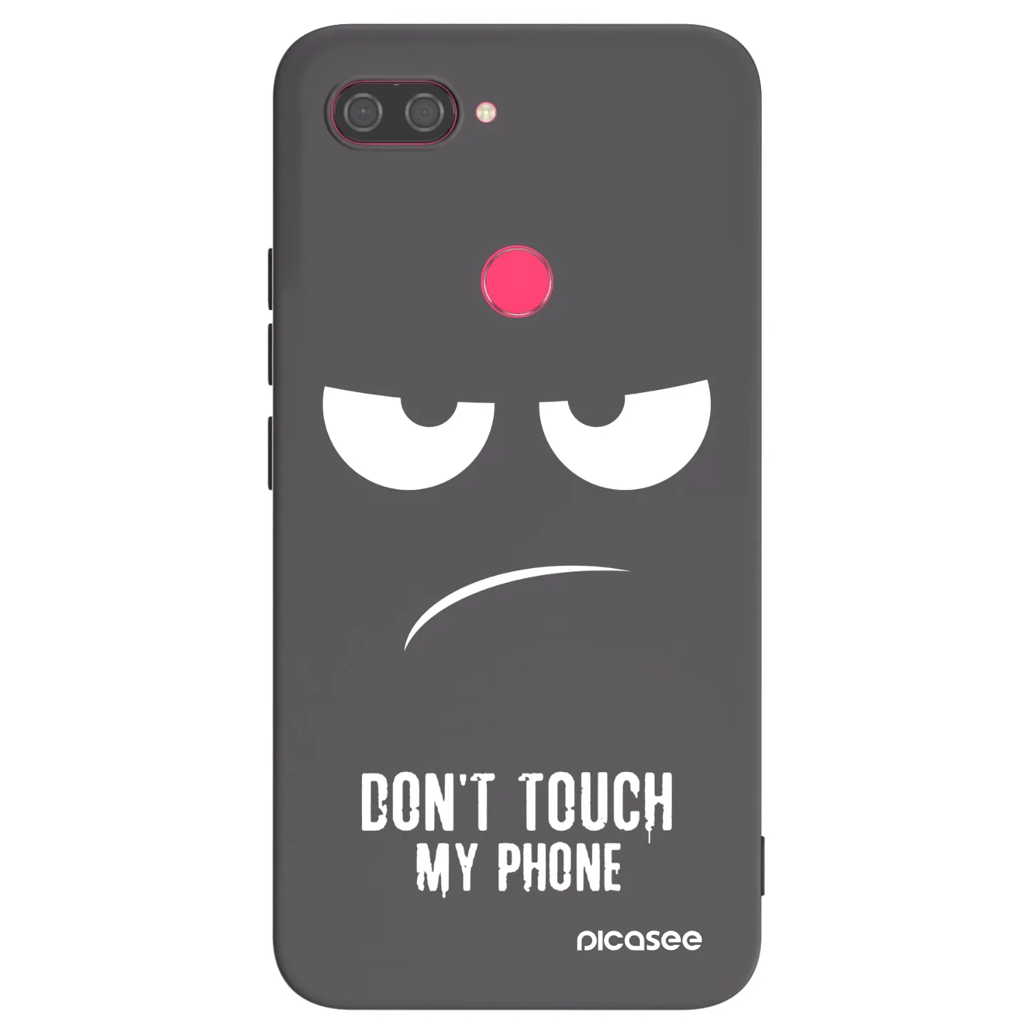 Picasee silikonowe czarne etui na Xiaomi Mi 8 Lite - Don't Touch My Phone