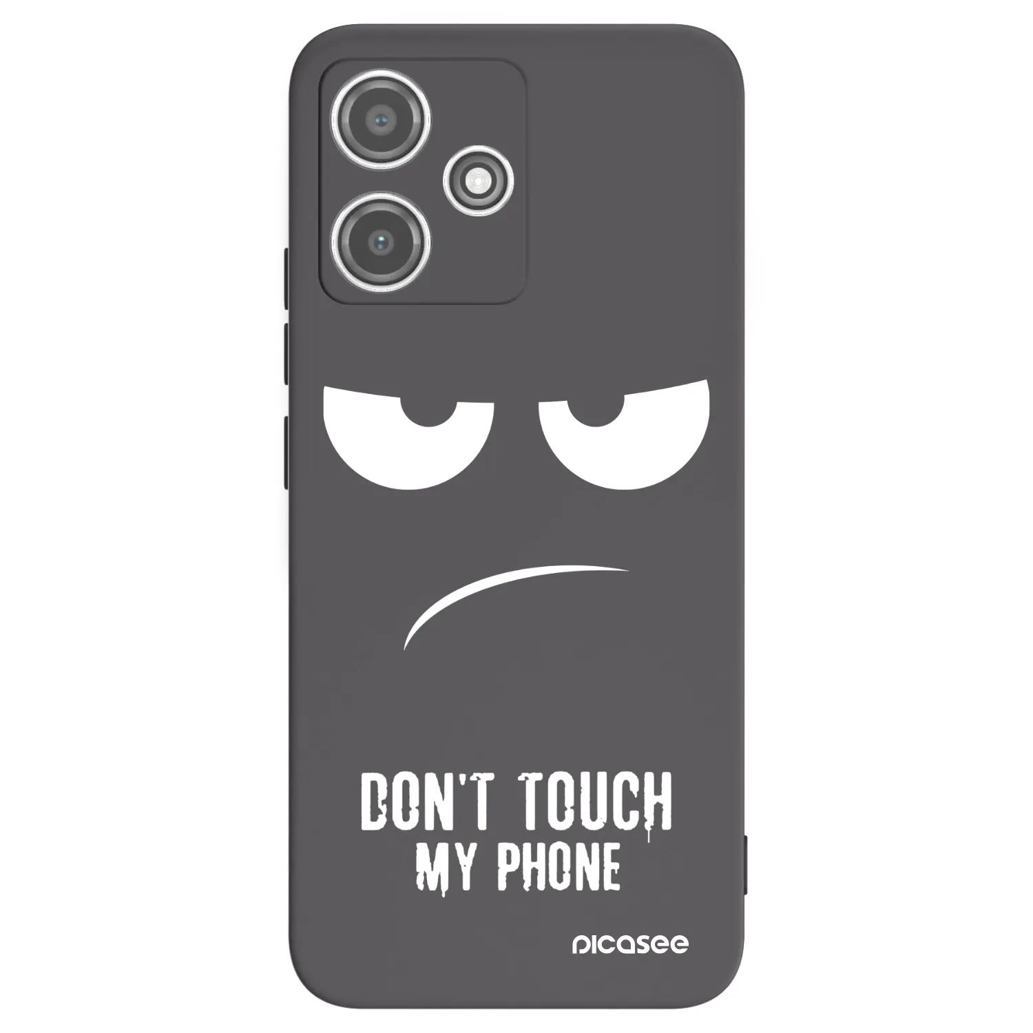Picasee silikonowe czarne etui na Xiaomi Redmi 12 5G - Don't Touch My Phone