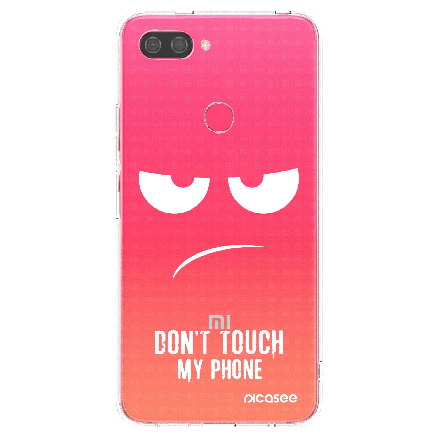 Picasee silikonowe przeźroczyste etui na Xiaomi Mi 8 Lite - Don't Touch My Phone