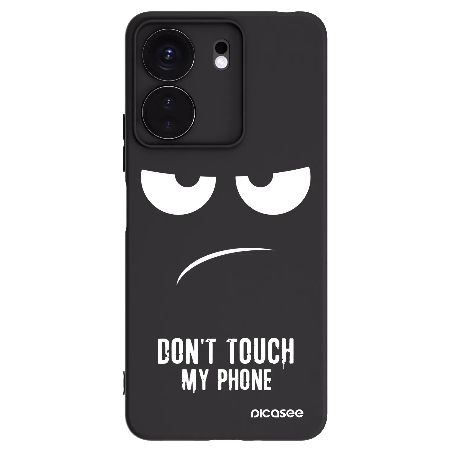Picasee silikonowe czarne etui na Xiaomi Redmi 13C 4G - Don't Touch My Phone