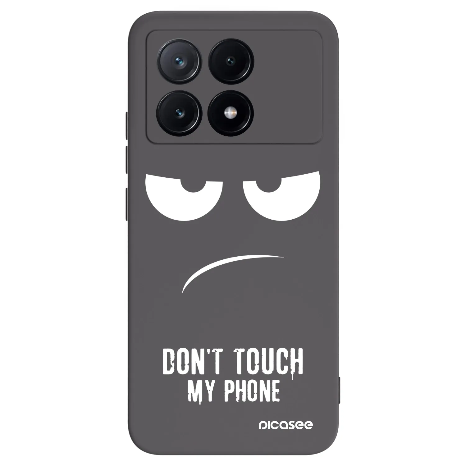 Picasee silikonowe czarne etui na Xiaomi Poco X6 Pro - Don't Touch My Phone