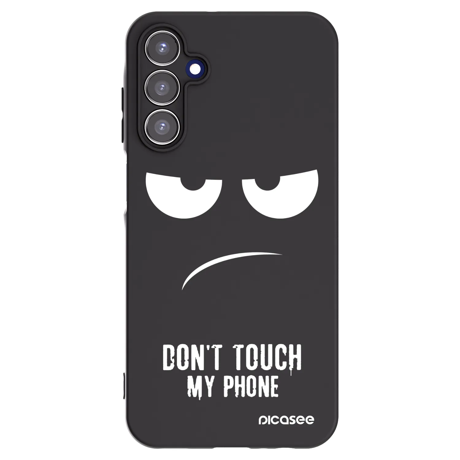 Picasee silikonowe czarne etui na Samsung Galaxy A15 A156B 5G - Don't Touch My Phone