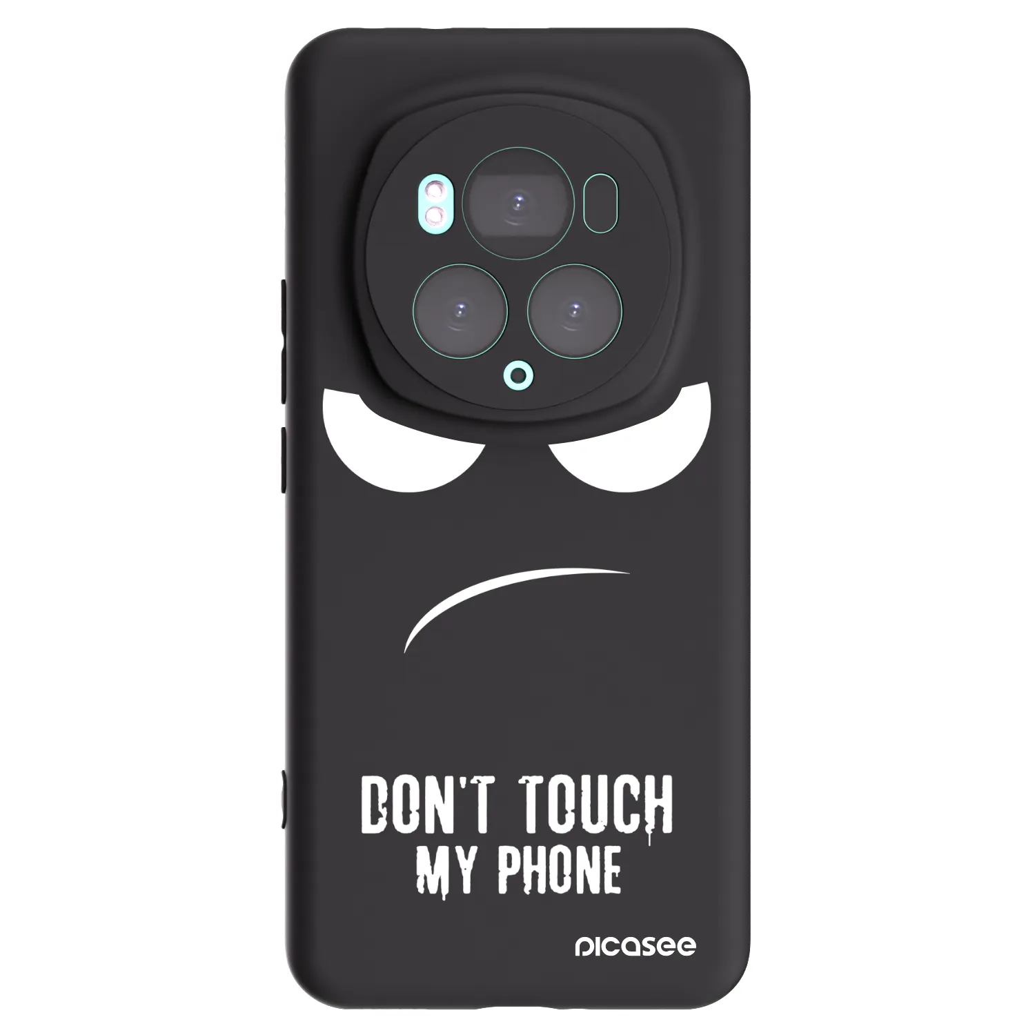 Picasee silikonowe czarne etui na Honor Magic6 Pro - Don't Touch My Phone