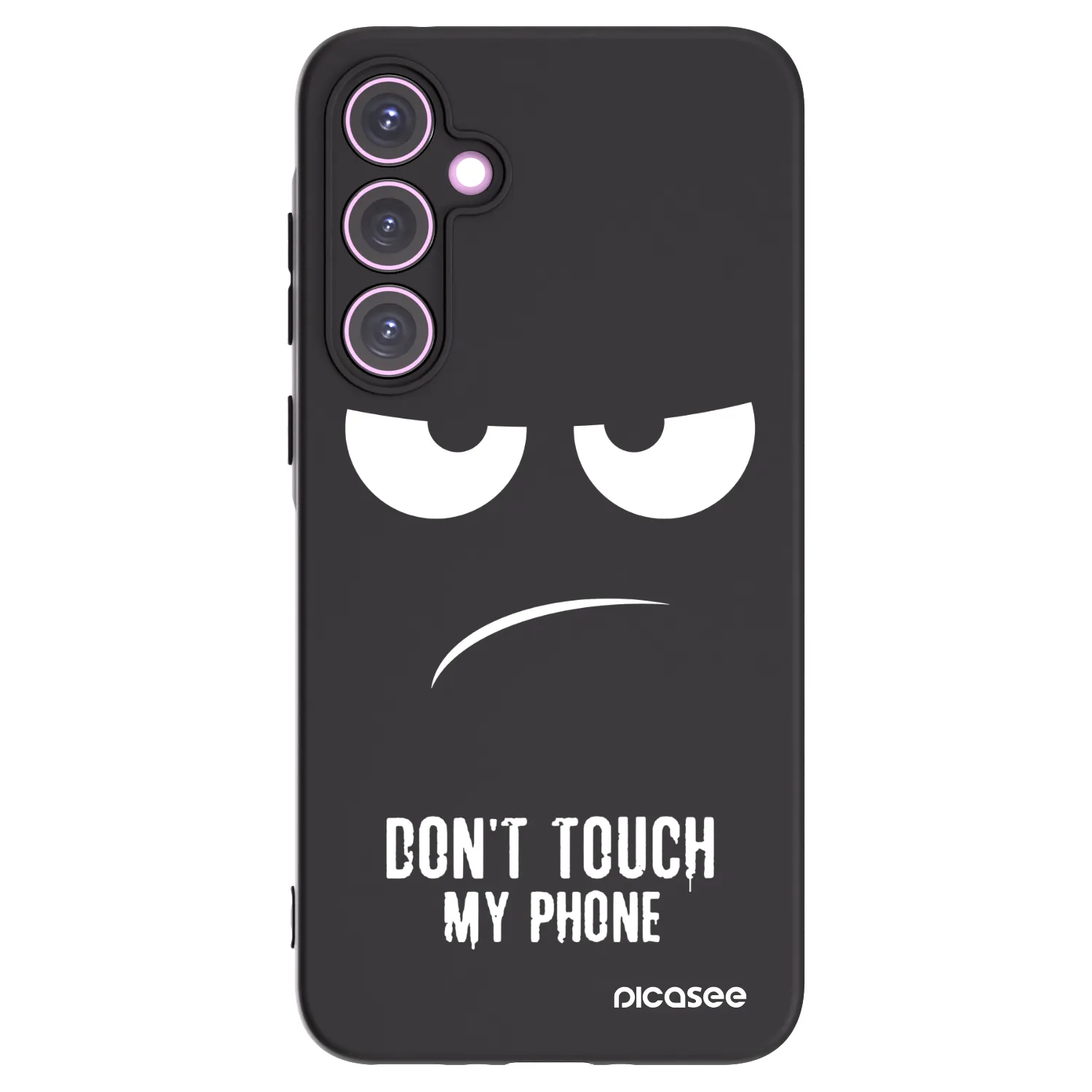 Picasee silikonowe czarne etui na Samsung Galaxy A35 5G A356B - Don't Touch My Phone