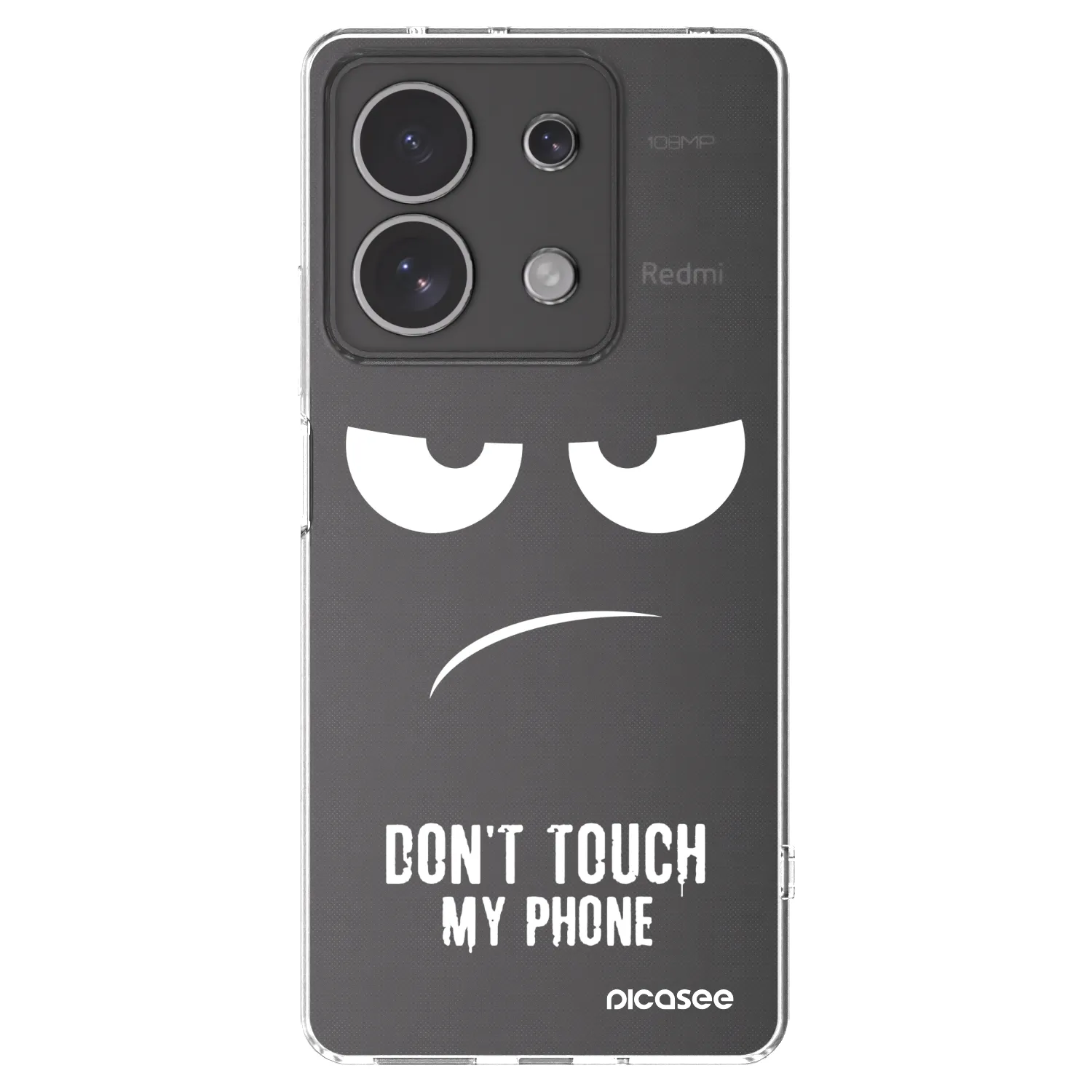 Picasee silikonowe przeźroczyste etui na Xiaomi Redmi Note 13 4G - Don't Touch My Phone