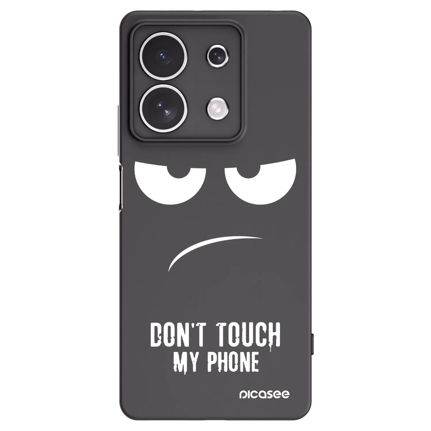 Picasee silikonowe czarne etui na Xiaomi Redmi Note 13 4G - Don't Touch My Phone