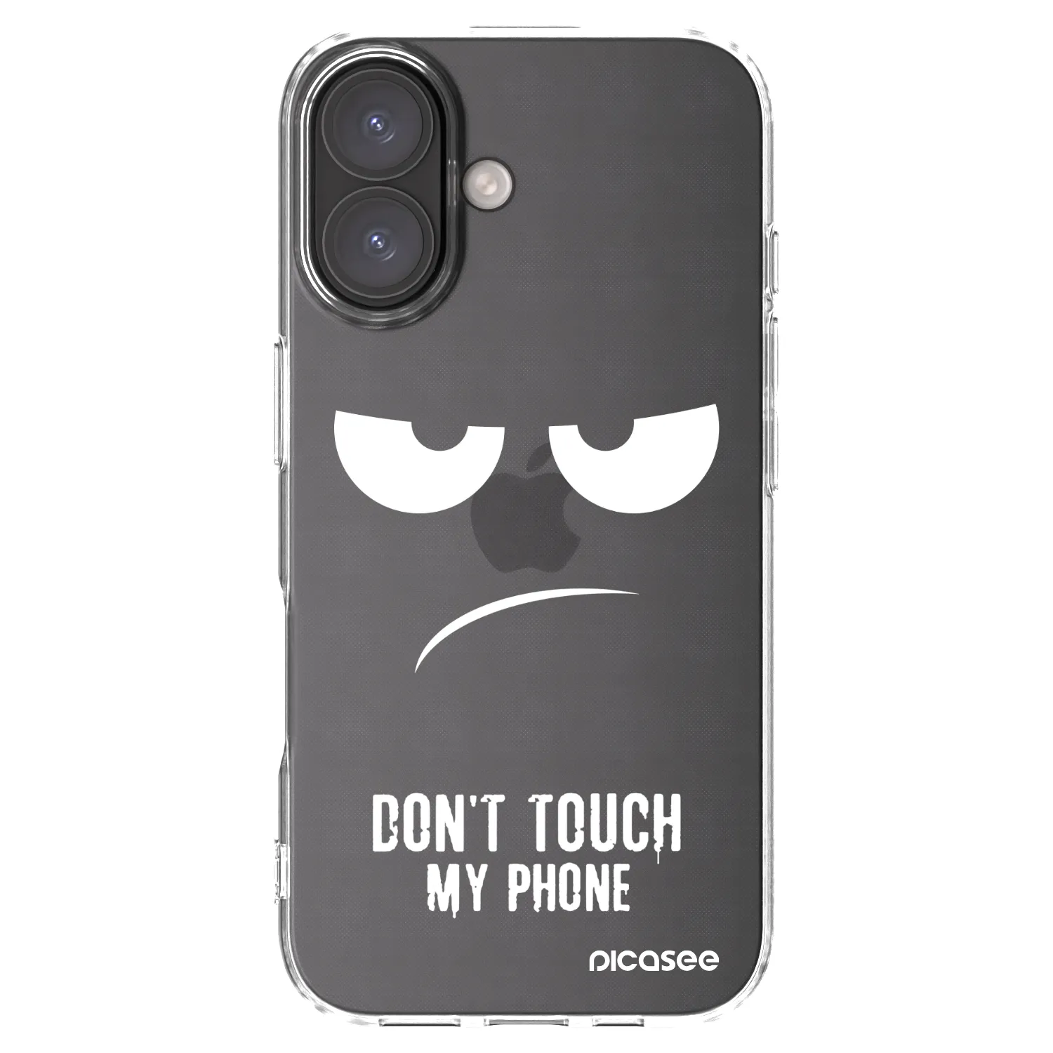 Picasee silikonowe przeźroczyste etui na Apple iPhone 16 - Don't Touch My Phone