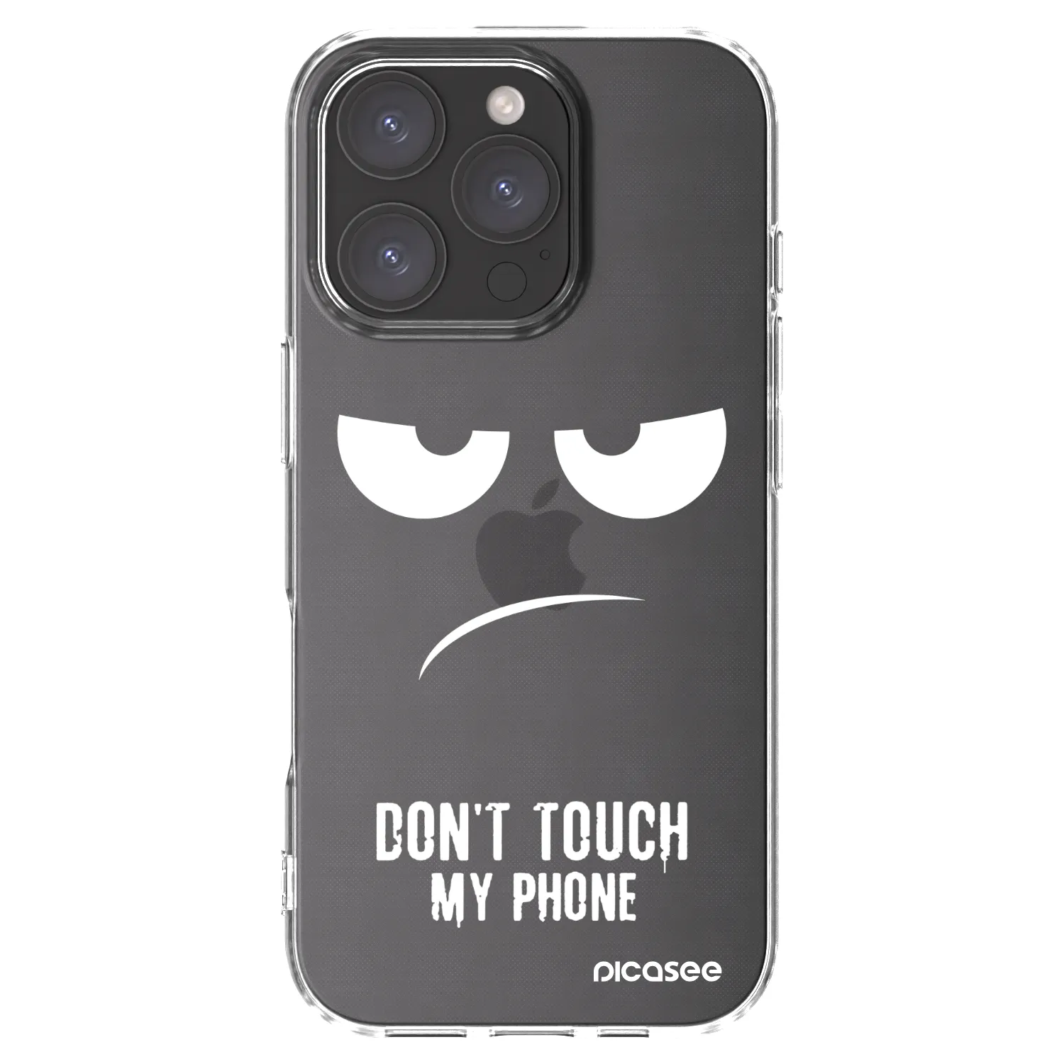 Picasee silikonowe przeźroczyste etui na Apple iPhone 16 Pro - Don't Touch My Phone