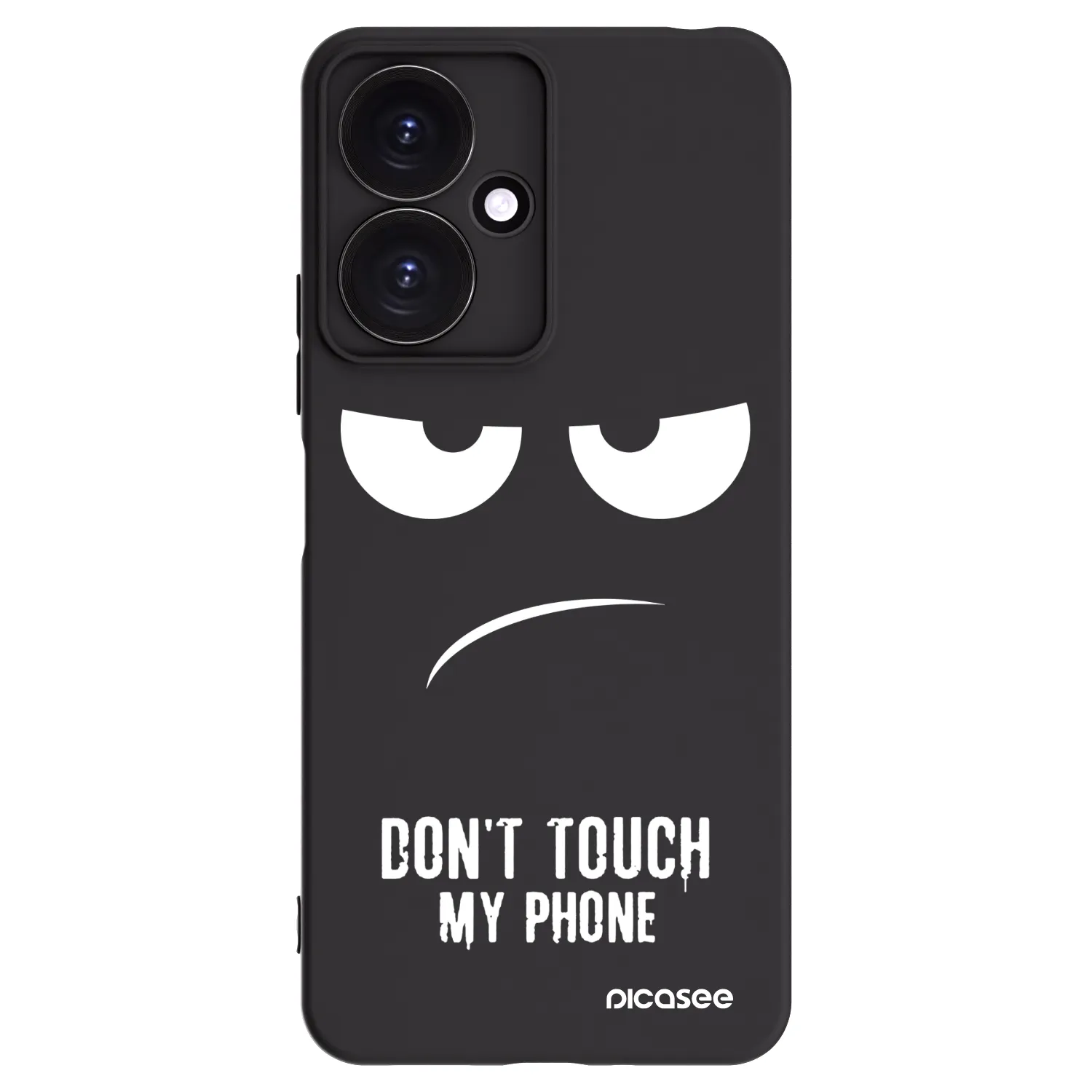 Picasee silikonowe czarne etui na Xiaomi Redmi 13C 5G - Don't Touch My Phone