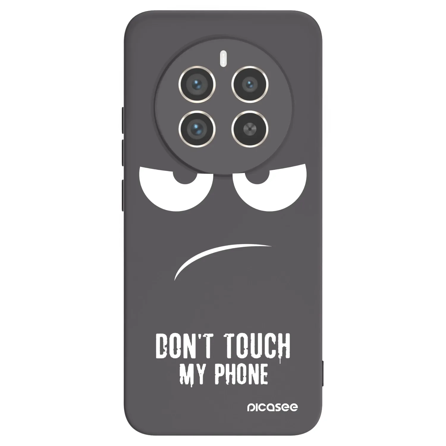 Picasee silikonowe czarne etui na Realme 12 Pro 5G - Don't Touch My Phone