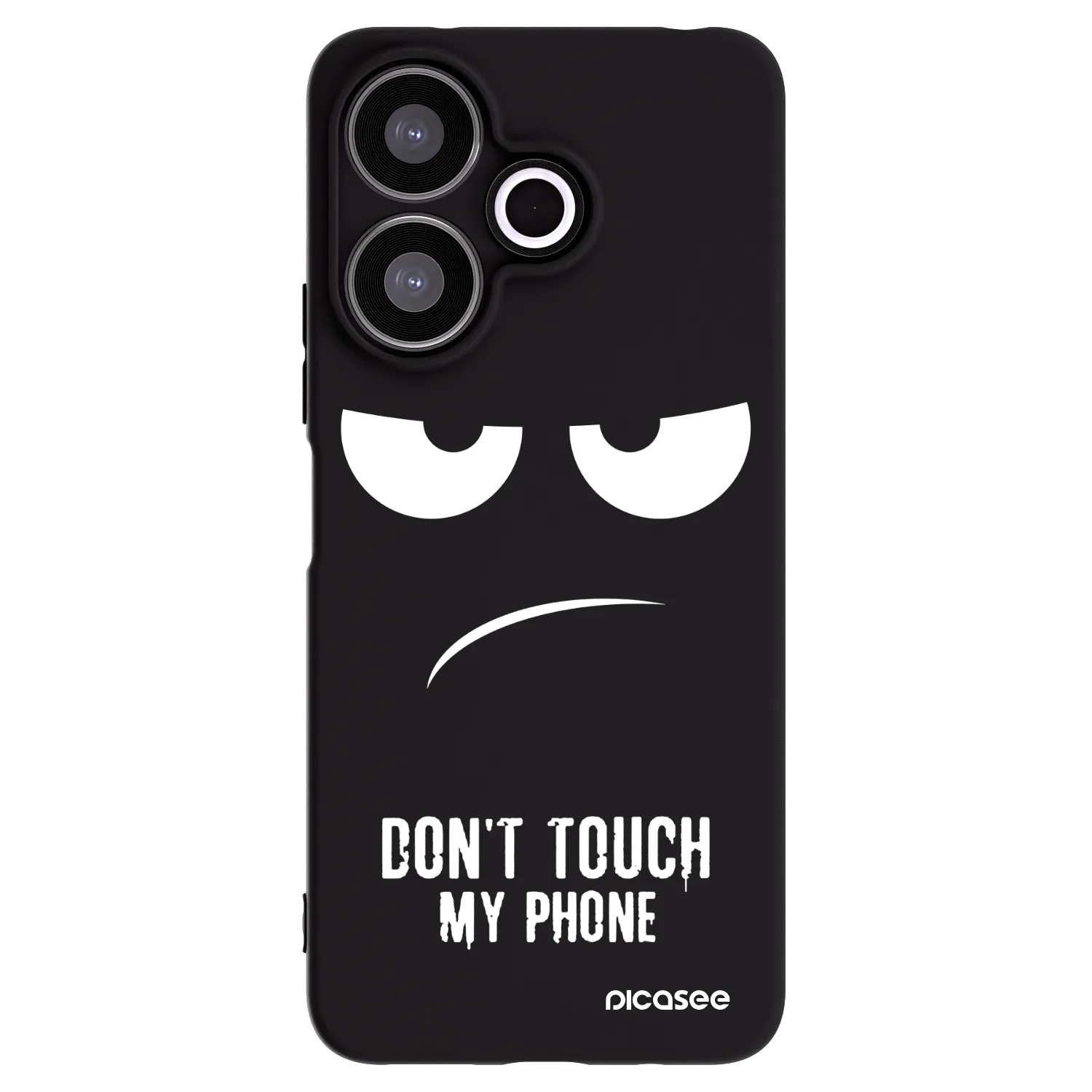 Picasee silikonowe czarne etui na Xiaomi Redmi 13 4G - Don't Touch My Phone