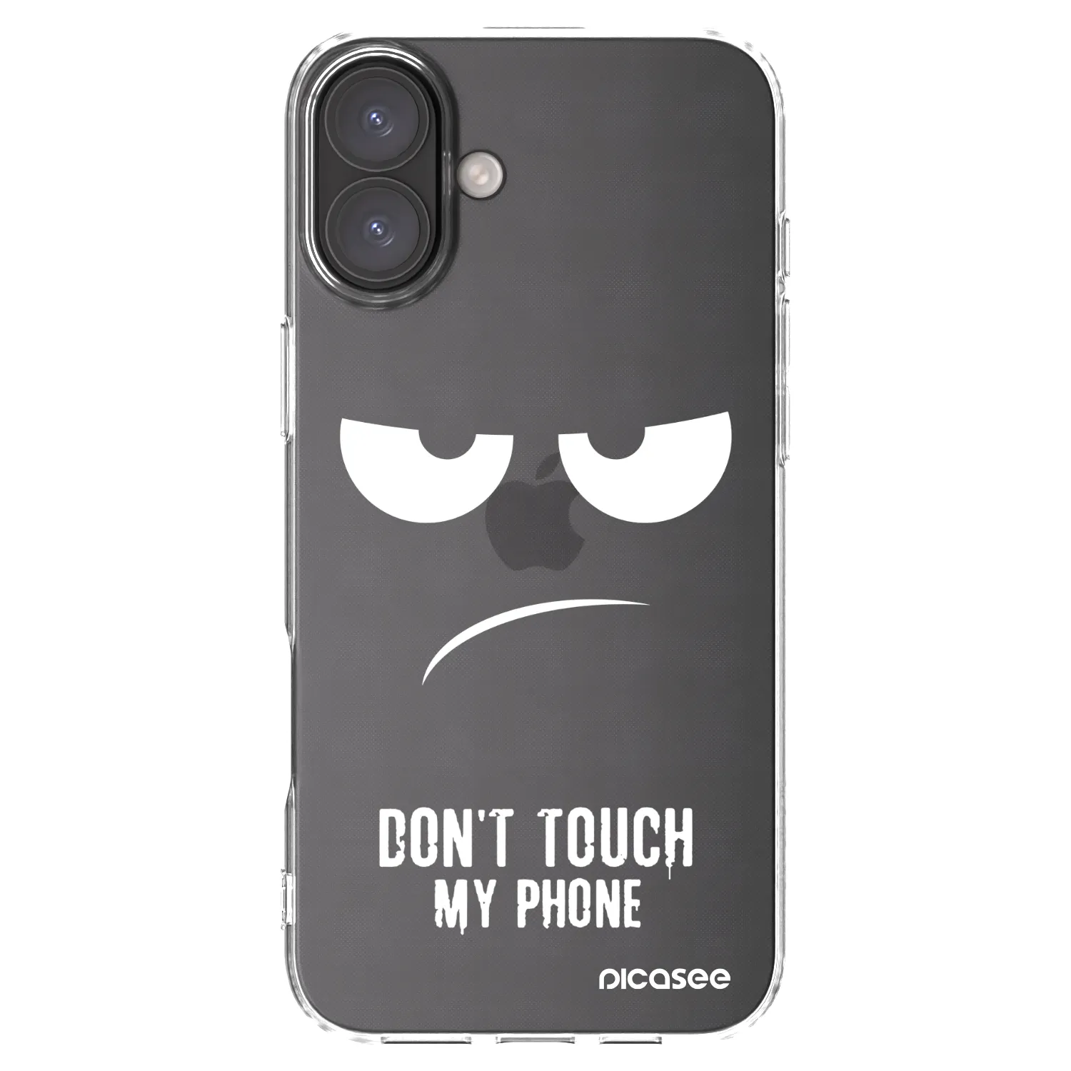 Picasee silikonowe przeźroczyste etui na Apple iPhone 16 Plus - Don't Touch My Phone