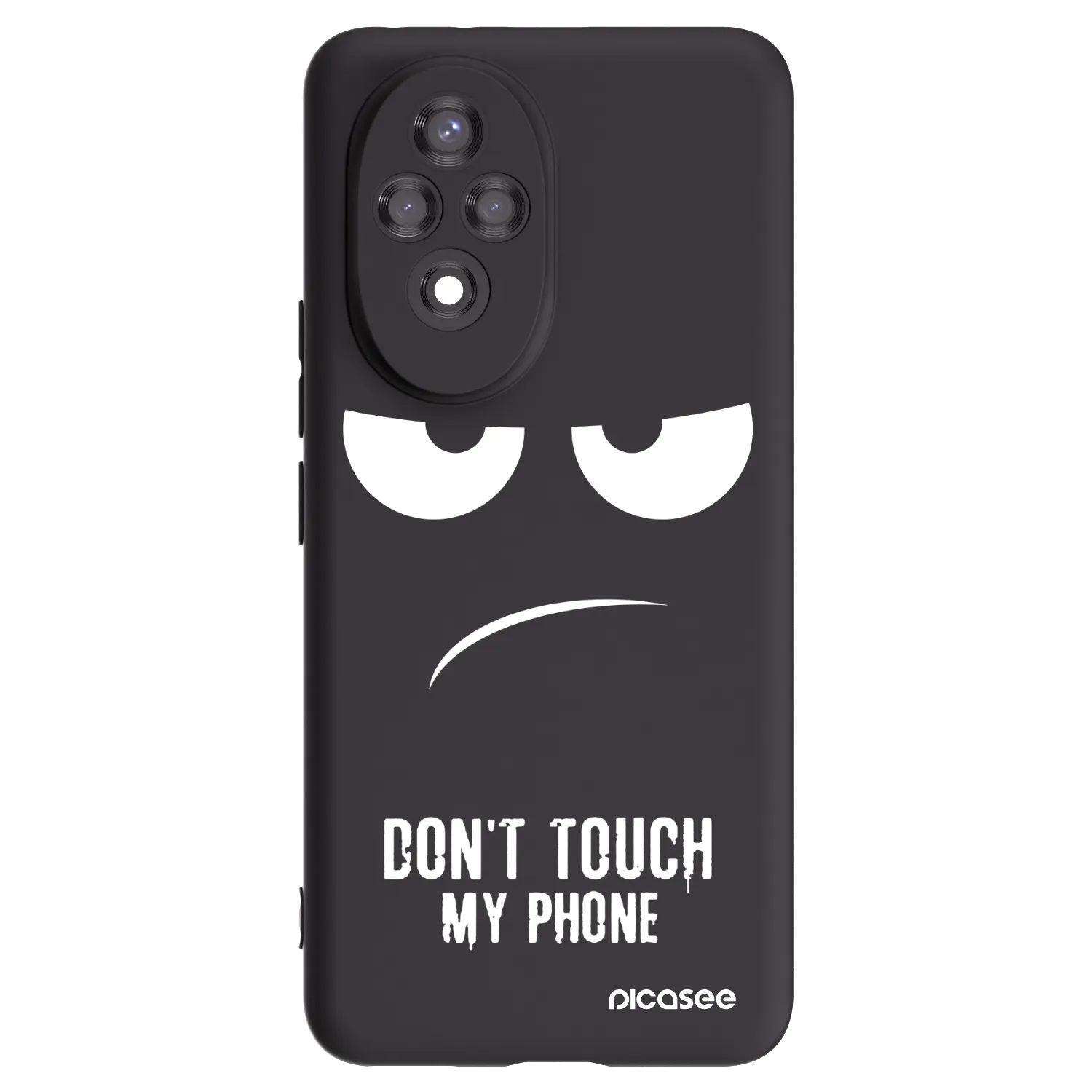 Picasee silikonowe czarne etui na Honor 200 5G - Don't Touch My Phone
