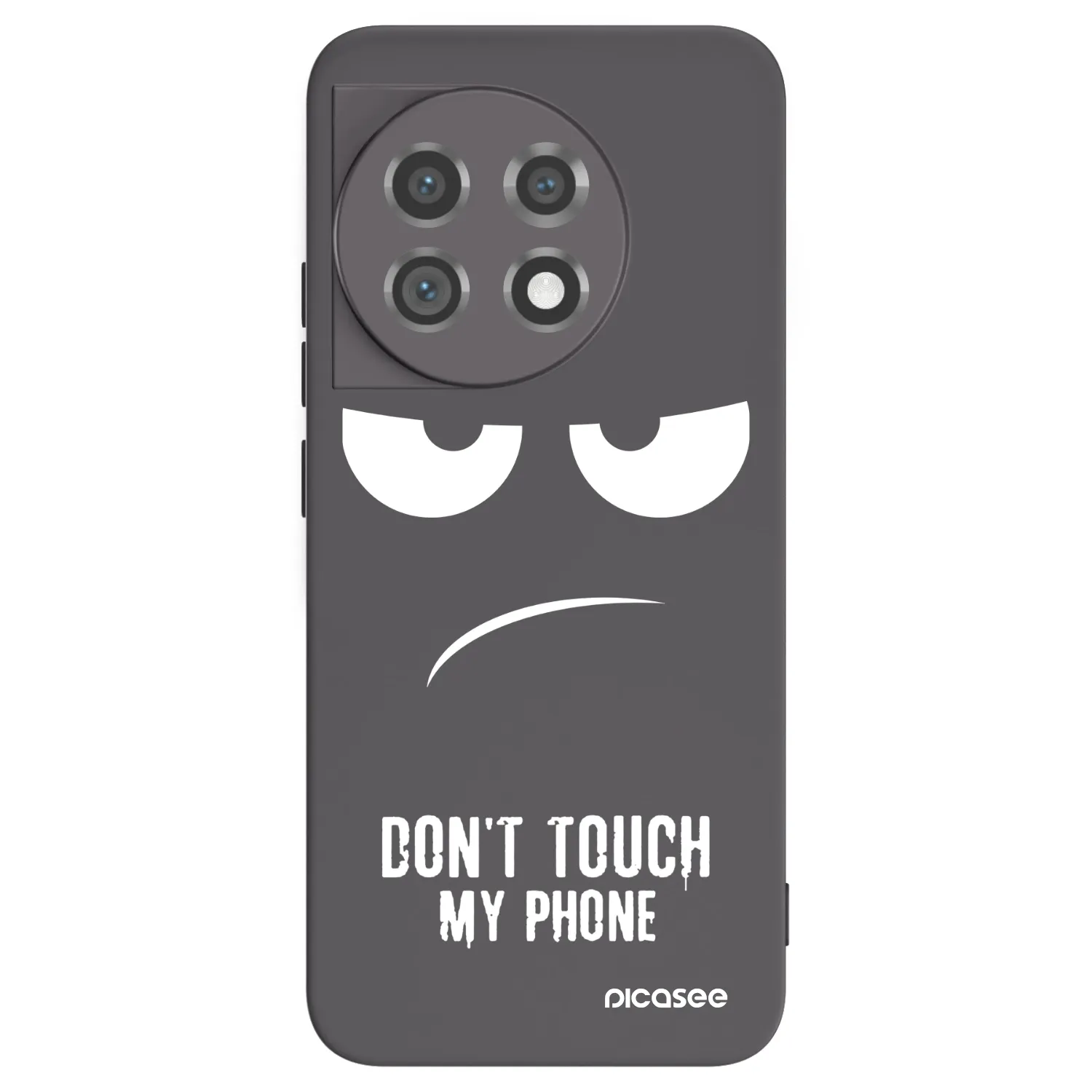 Picasee silikonowe czarne etui na OnePlus 11 5G - Don't Touch My Phone