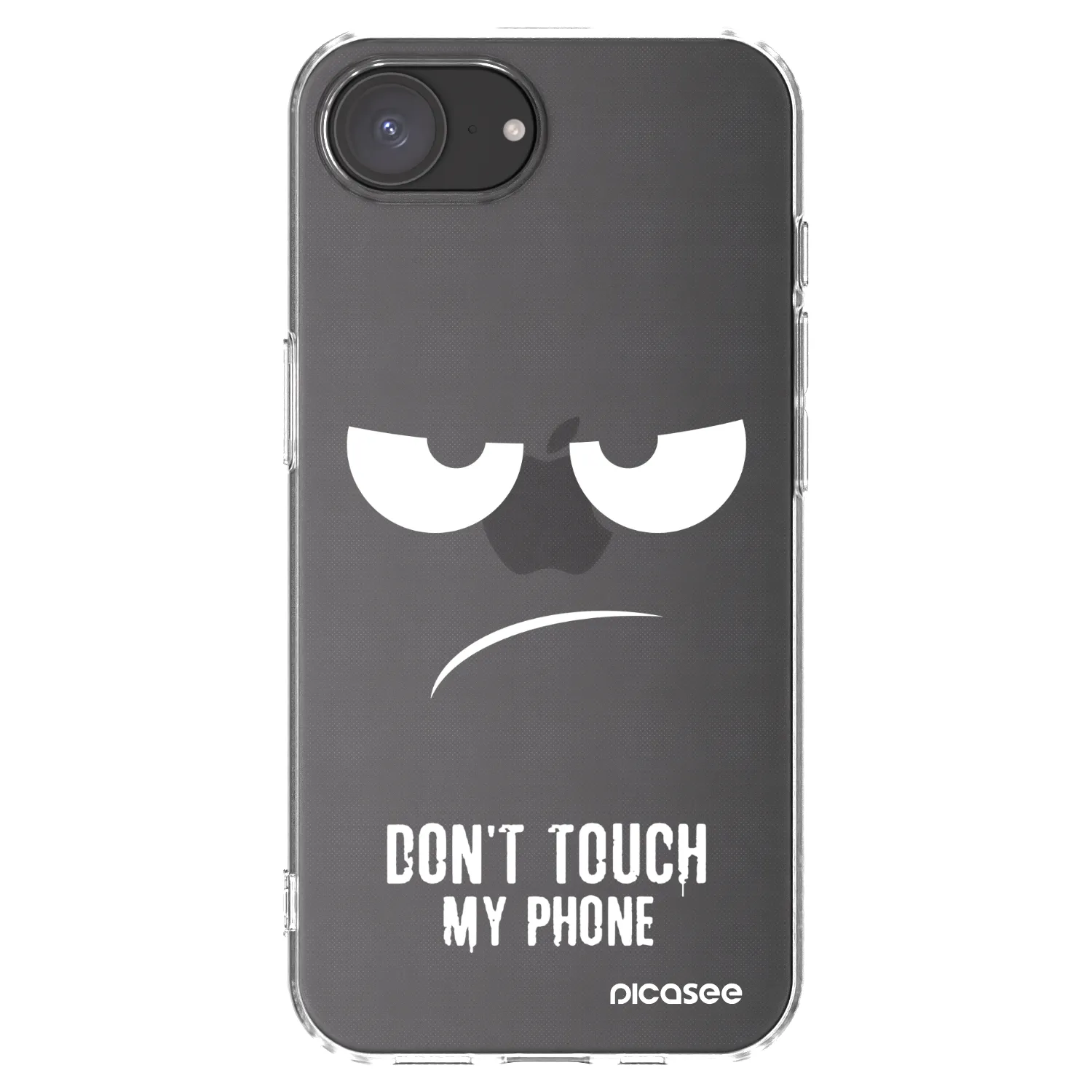 Picasee silikonowe przeźroczyste etui na Apple iPhone 16e - Don't Touch My Phone