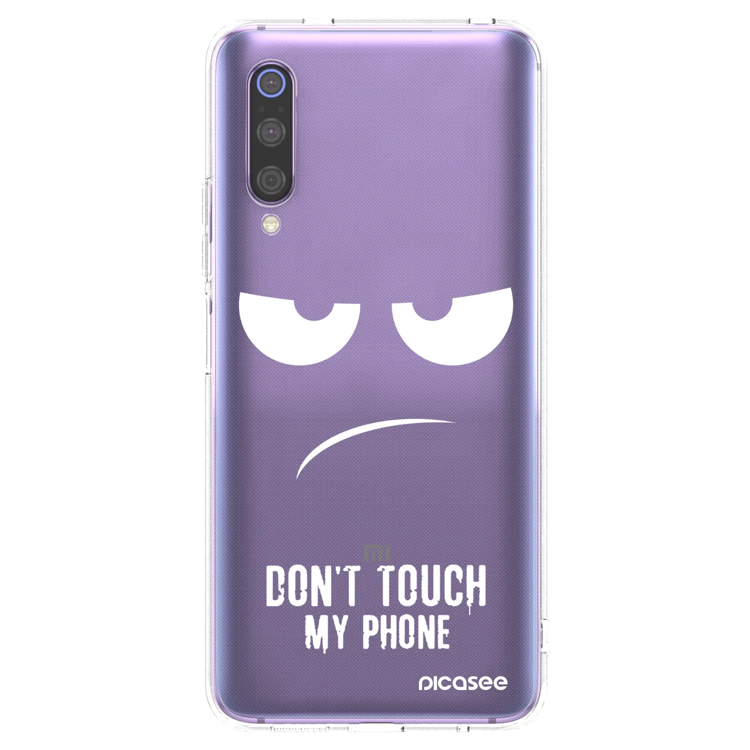 Picasee silikonowe przeźroczyste etui na Xiaomi Mi 9 - Don't Touch My Phone