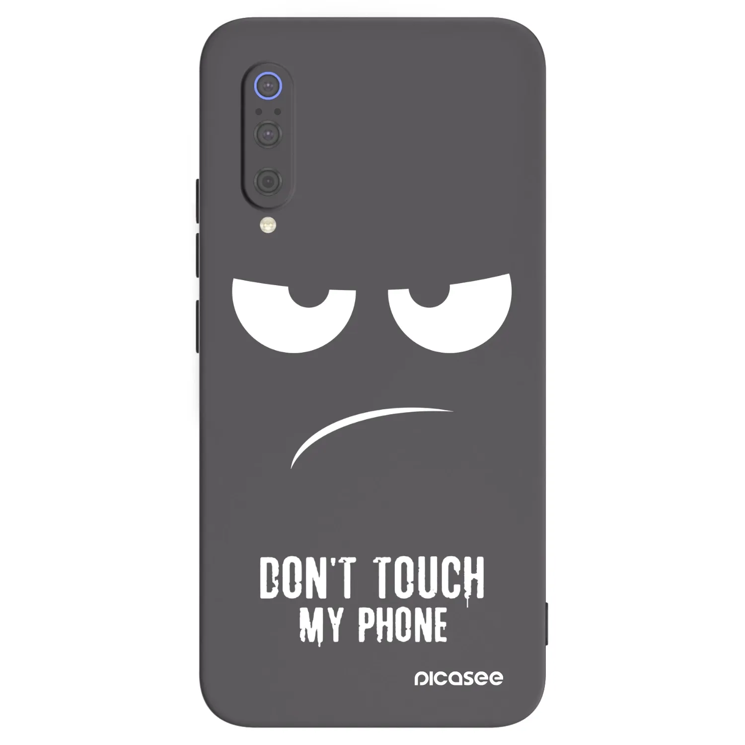 Picasee silikonowe czarne etui na Xiaomi Mi 9 - Don't Touch My Phone