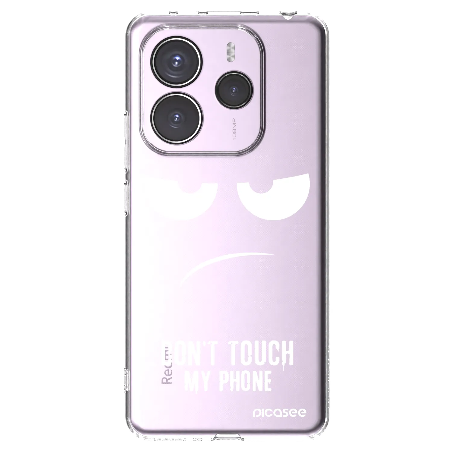 Picasee silikonowe przeźroczyste etui na Xiaomi Redmi Note 14 5G - Don't Touch My Phone