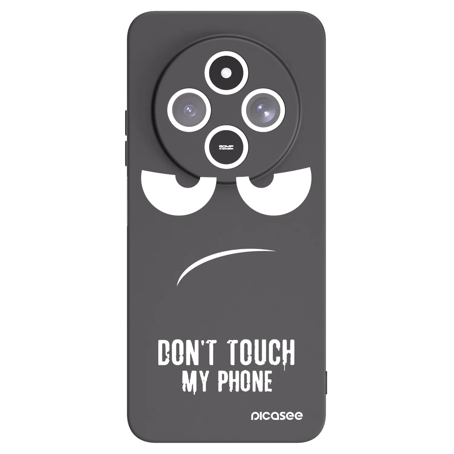 Picasee silikonowe czarne etui na Xiaomi Redmi 14C - Don't Touch My Phone