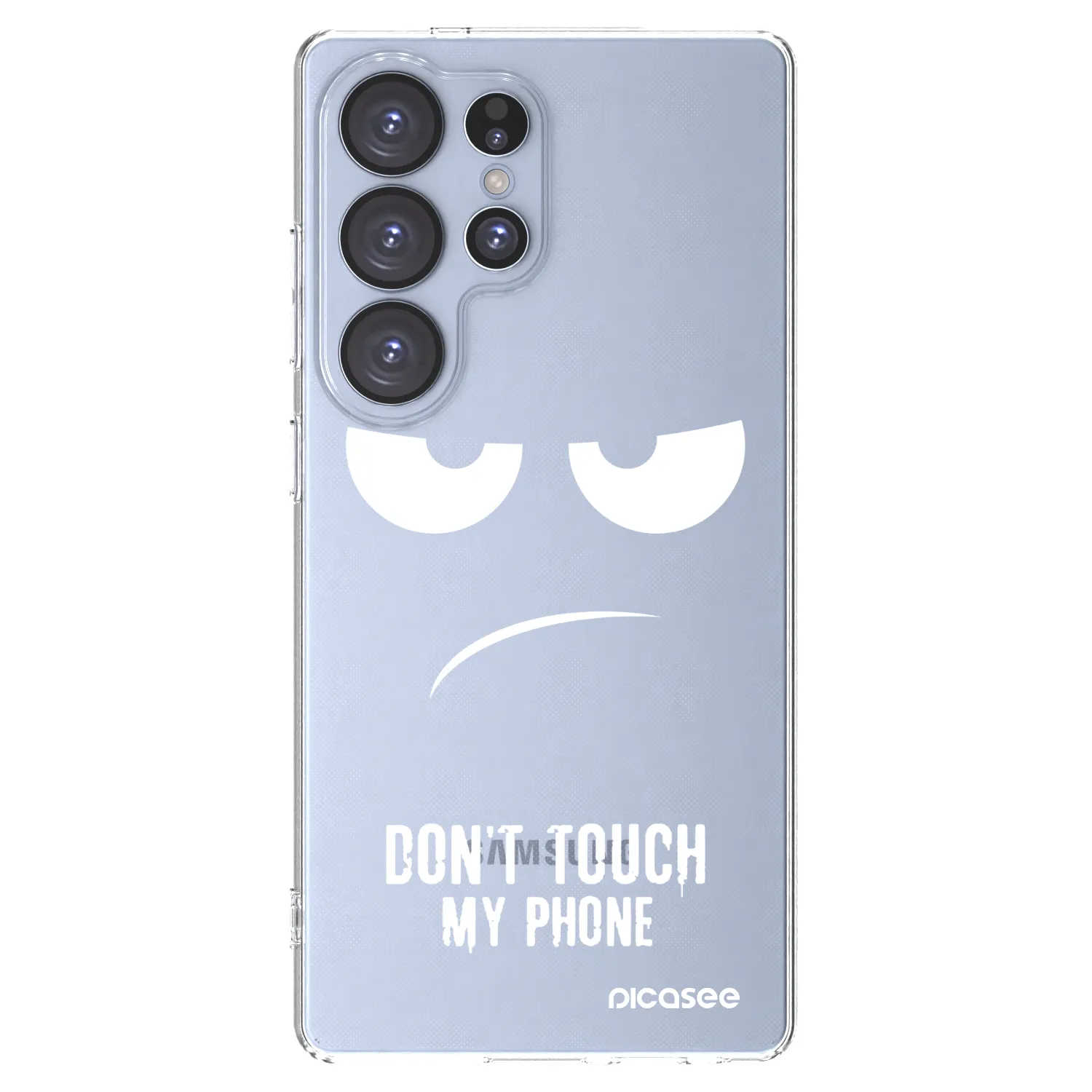 Picasee silikonowe przeźroczyste etui na Samsung Galaxy S25 Ultra 5G - Don't Touch My Phone
