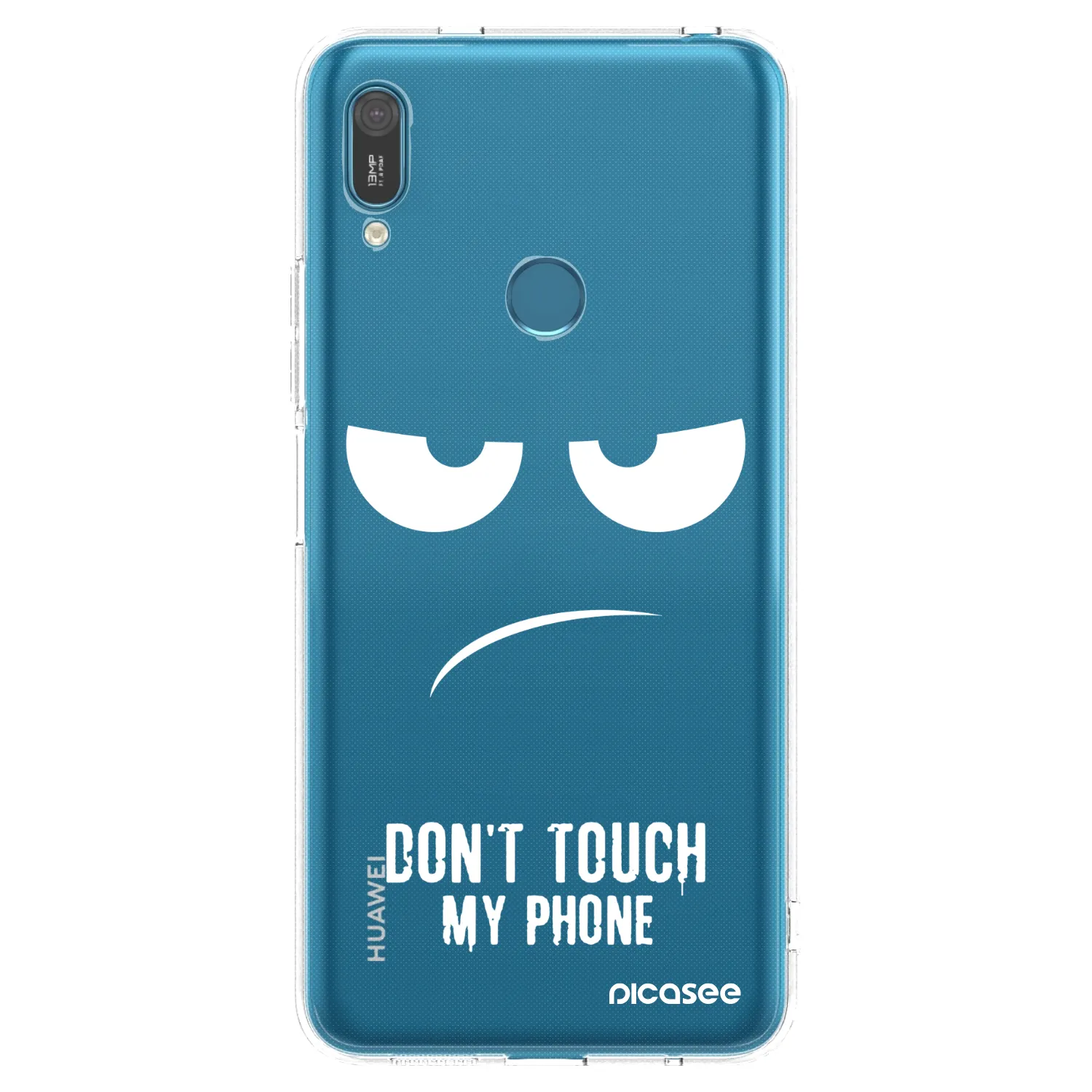 Picasee silikonowe przeźroczyste etui na Huawei Y7 2019 - Don't Touch My Phone
