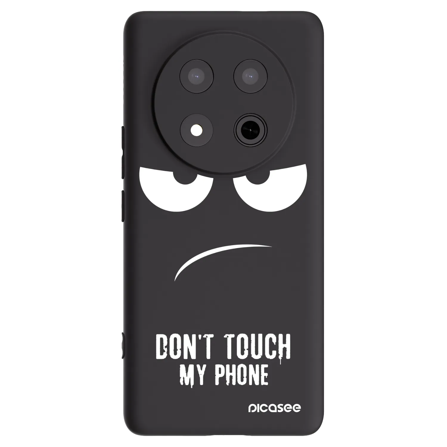 Picasee silikonowe czarne etui na Honor Magic7 Lite 5G - Don't Touch My Phone