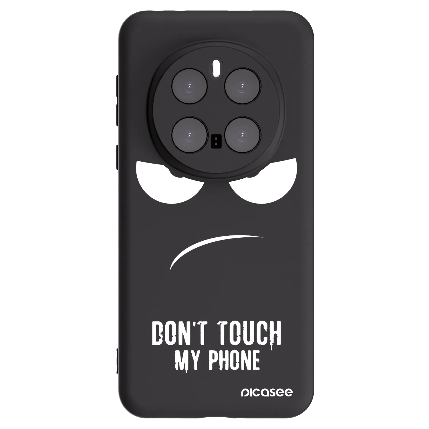 Picasee silikonowe czarne etui na Honor Magic7 Pro 5G - Don't Touch My Phone