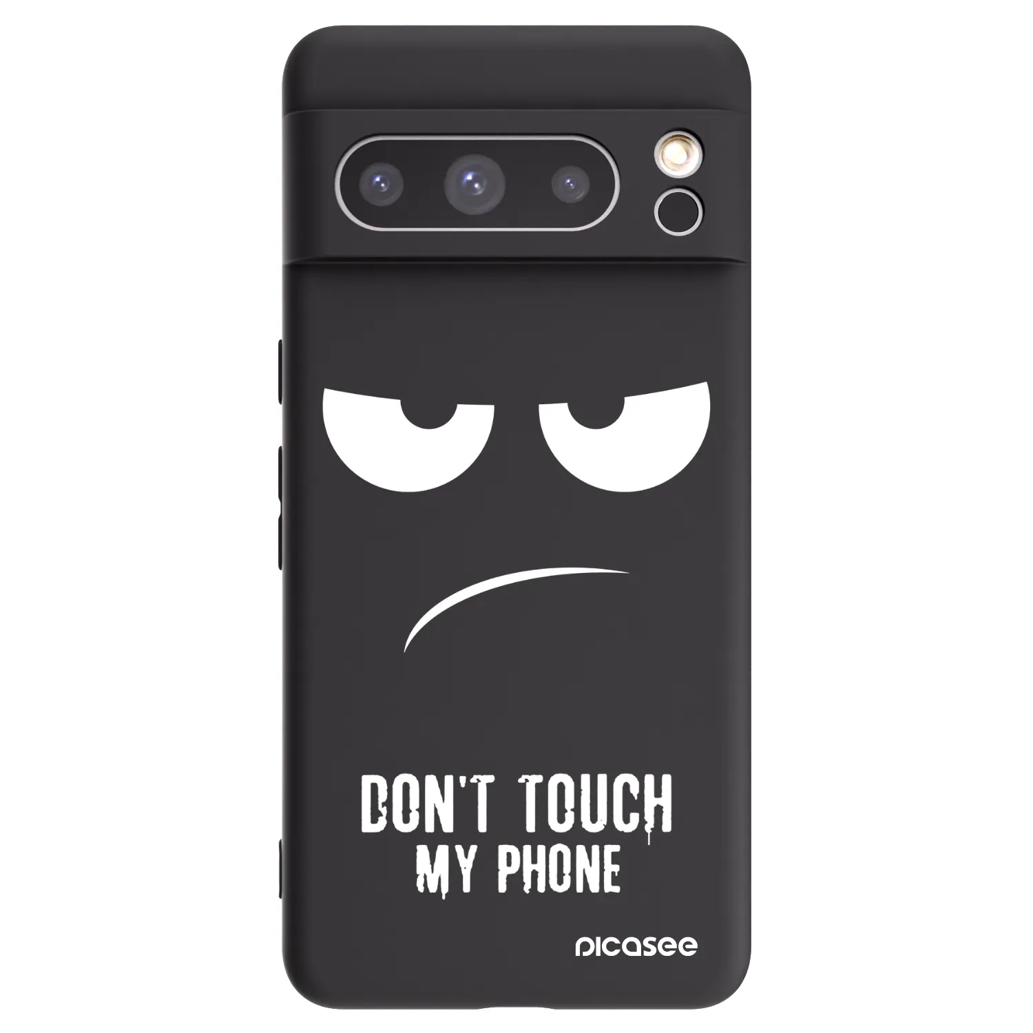 Picasee silikonowe czarne etui na Google Pixel 8 Pro - Don't Touch My Phone