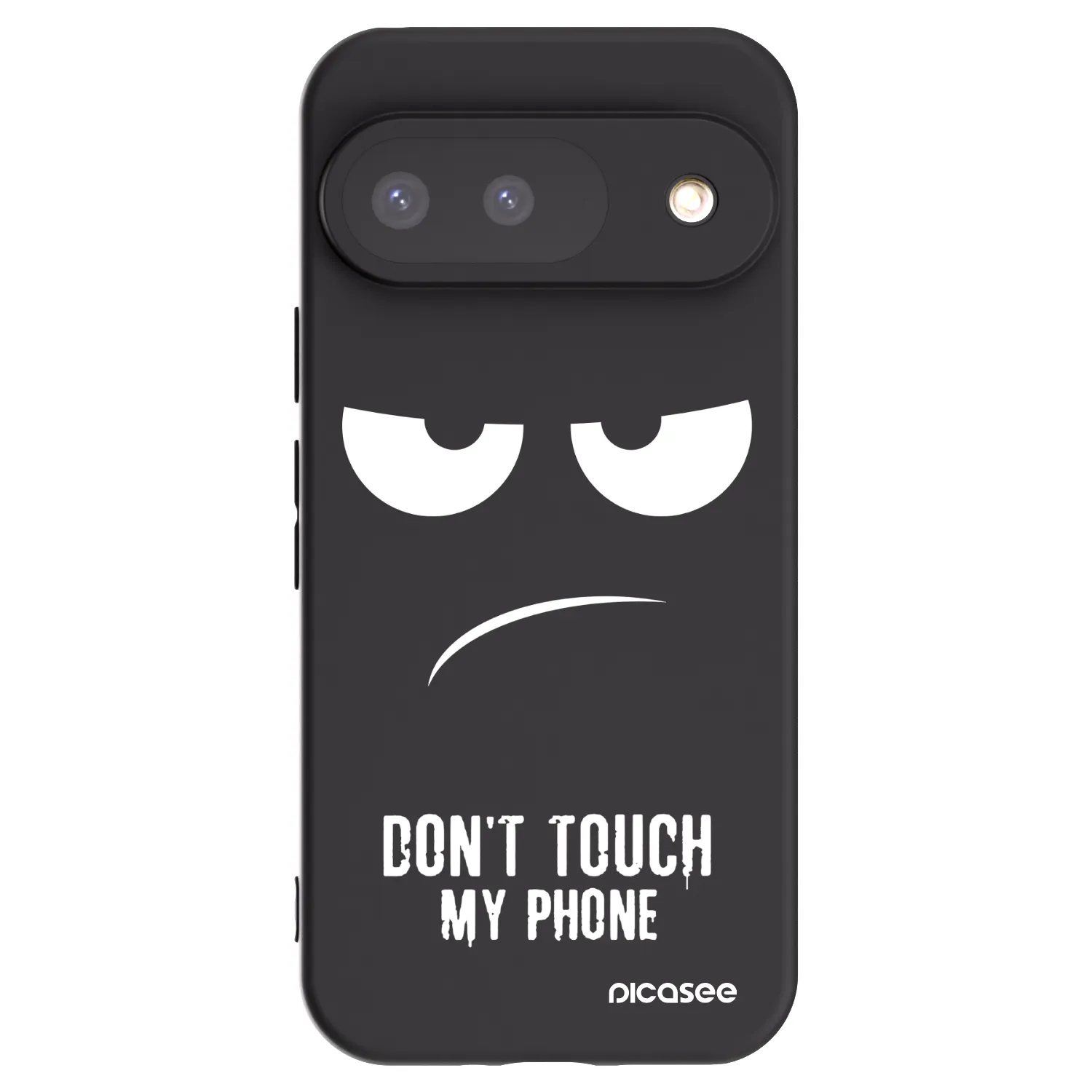 Picasee silikonowe czarne etui na Google Pixel 9 - Don't Touch My Phone