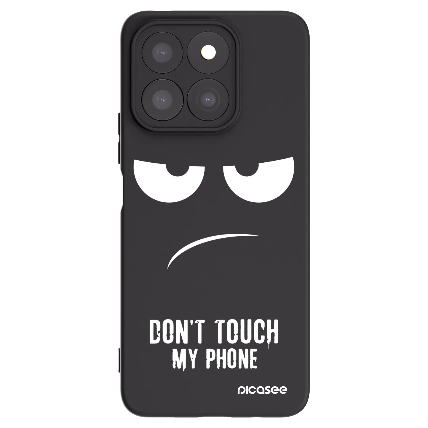 Picasee silikonowe czarne etui na Honor X8c - Don't Touch My Phone