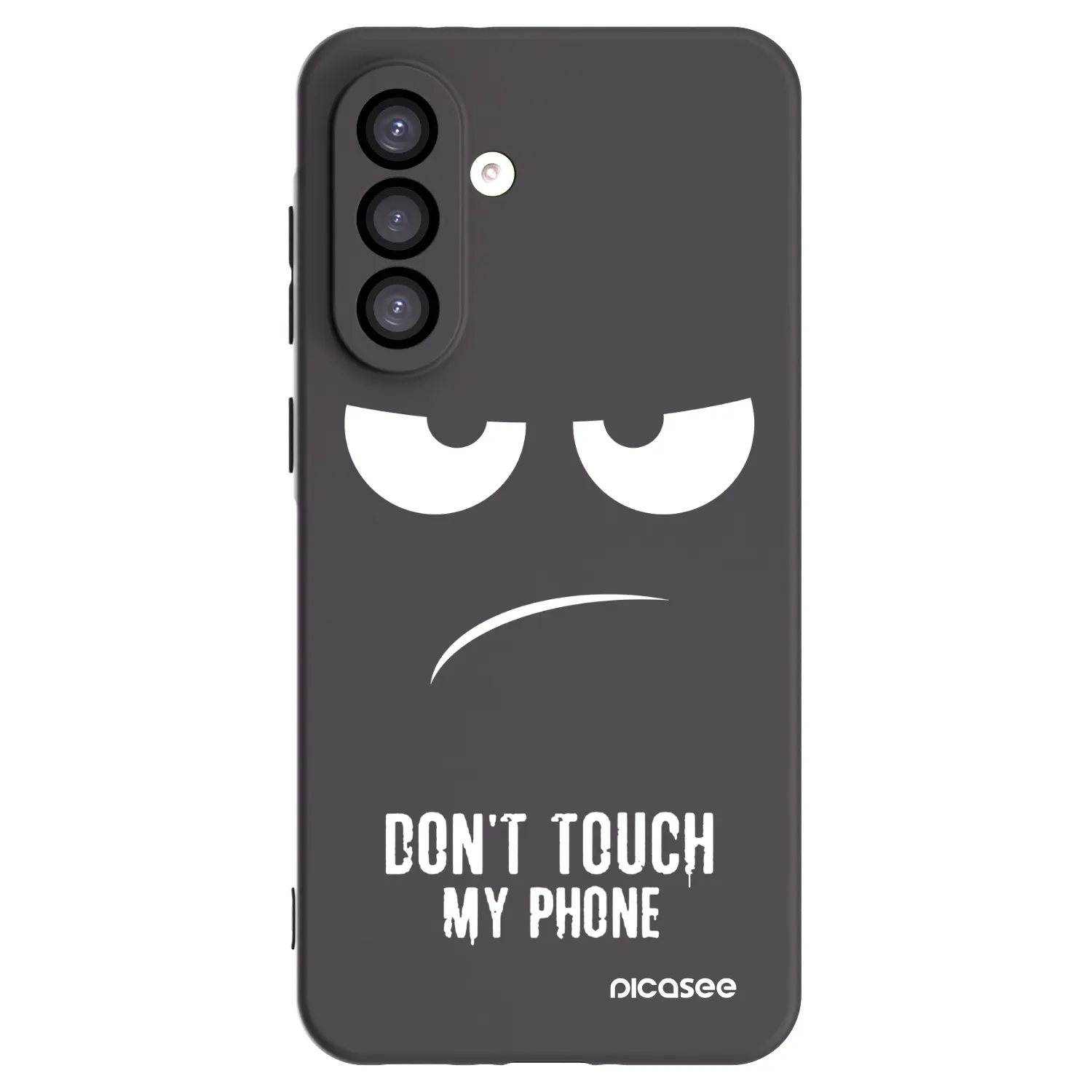 Picasee silikonowe czarne etui na Samsung Galaxy A26 5G A266B - Don't Touch My Phone