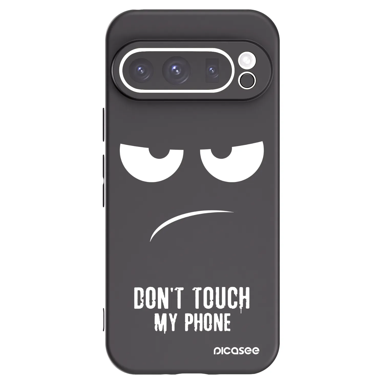 Picasee silikonowe czarne etui na Google Pixel 9 Pro - Don't Touch My Phone