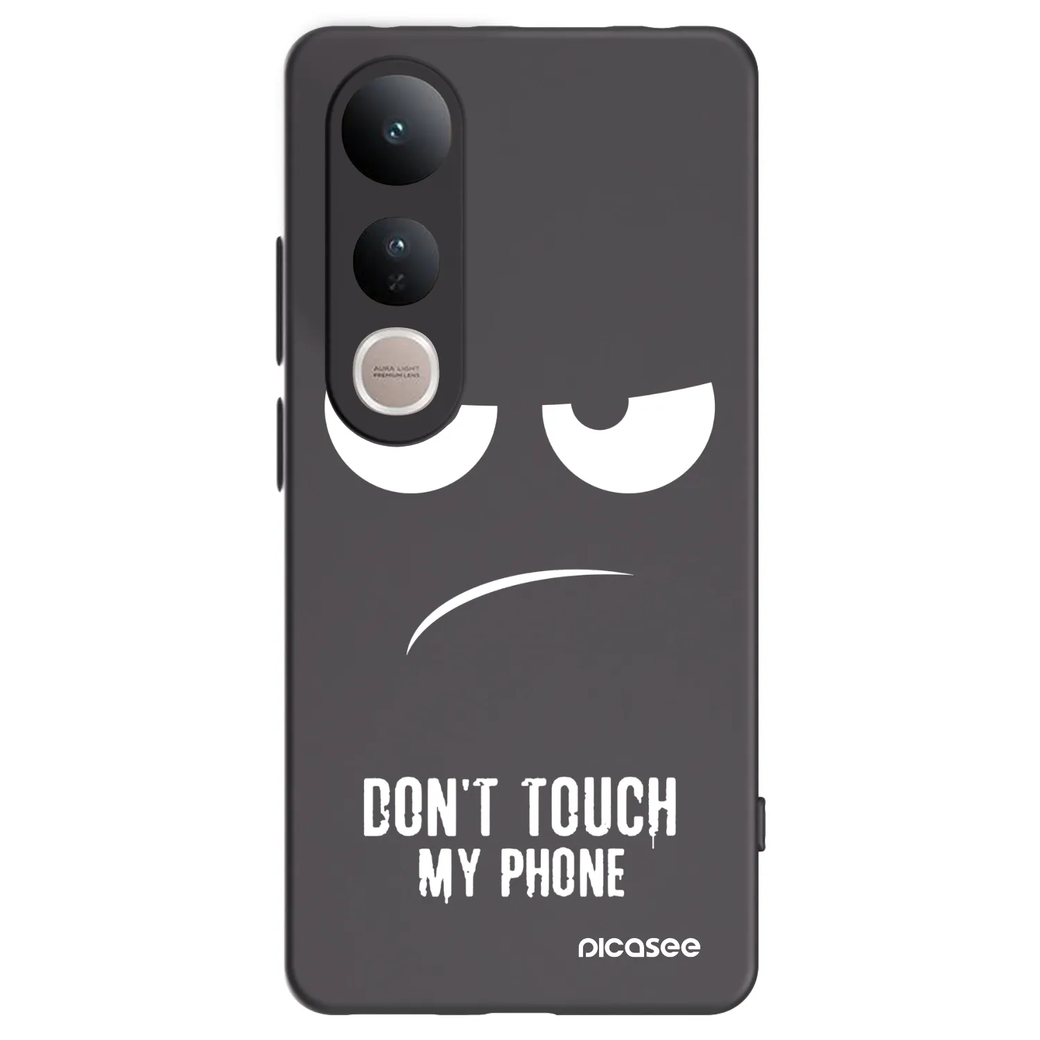 Picasee silikonowe czarne etui na Vivo V50 Lite 5G - Don't Touch My Phone