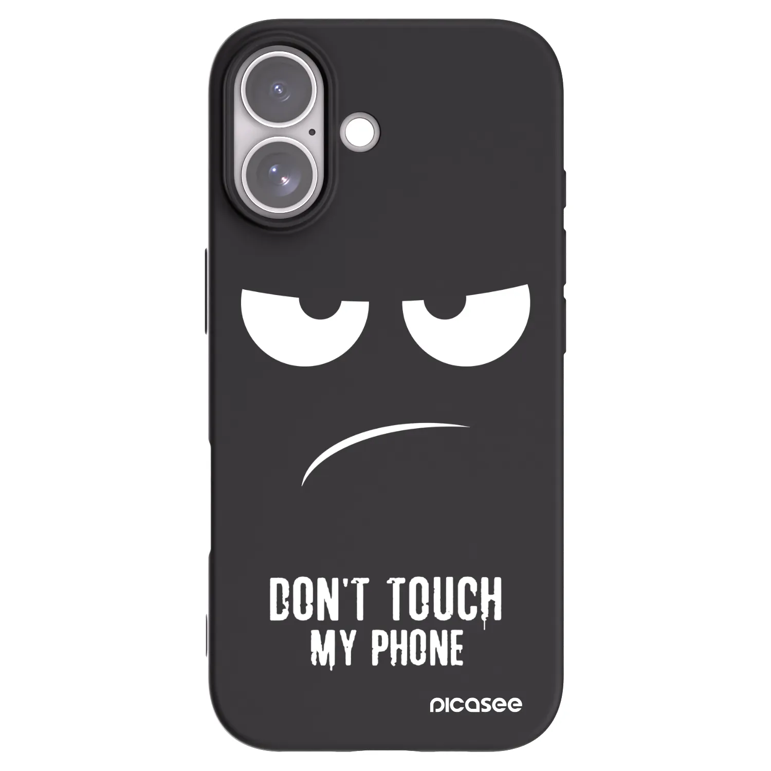 Picasee silikonowe czarne etui na Apple iPhone 17 - Don't Touch My Phone