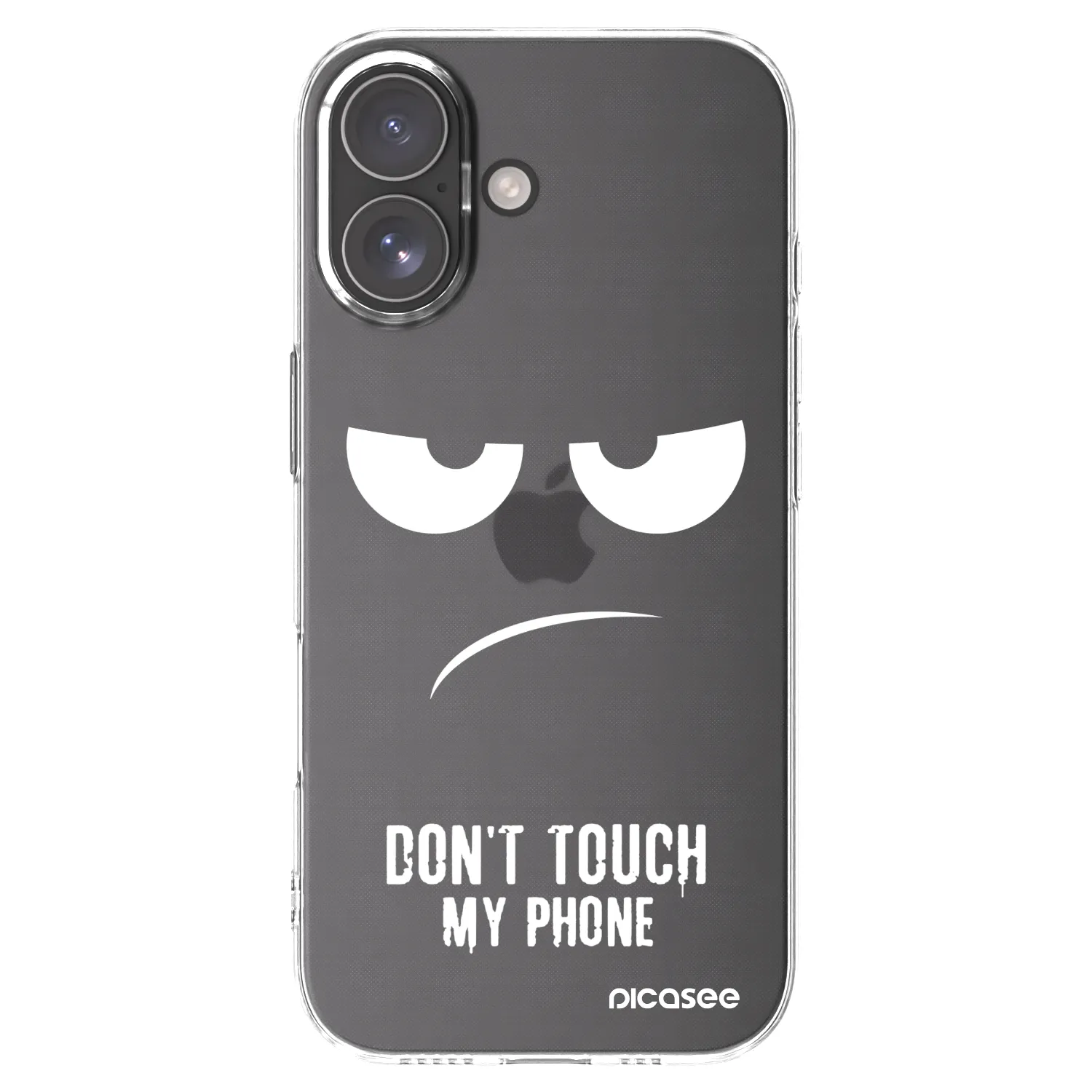 Picasee silikonowe przeźroczyste etui na Apple iPhone 17 - Don't Touch My Phone