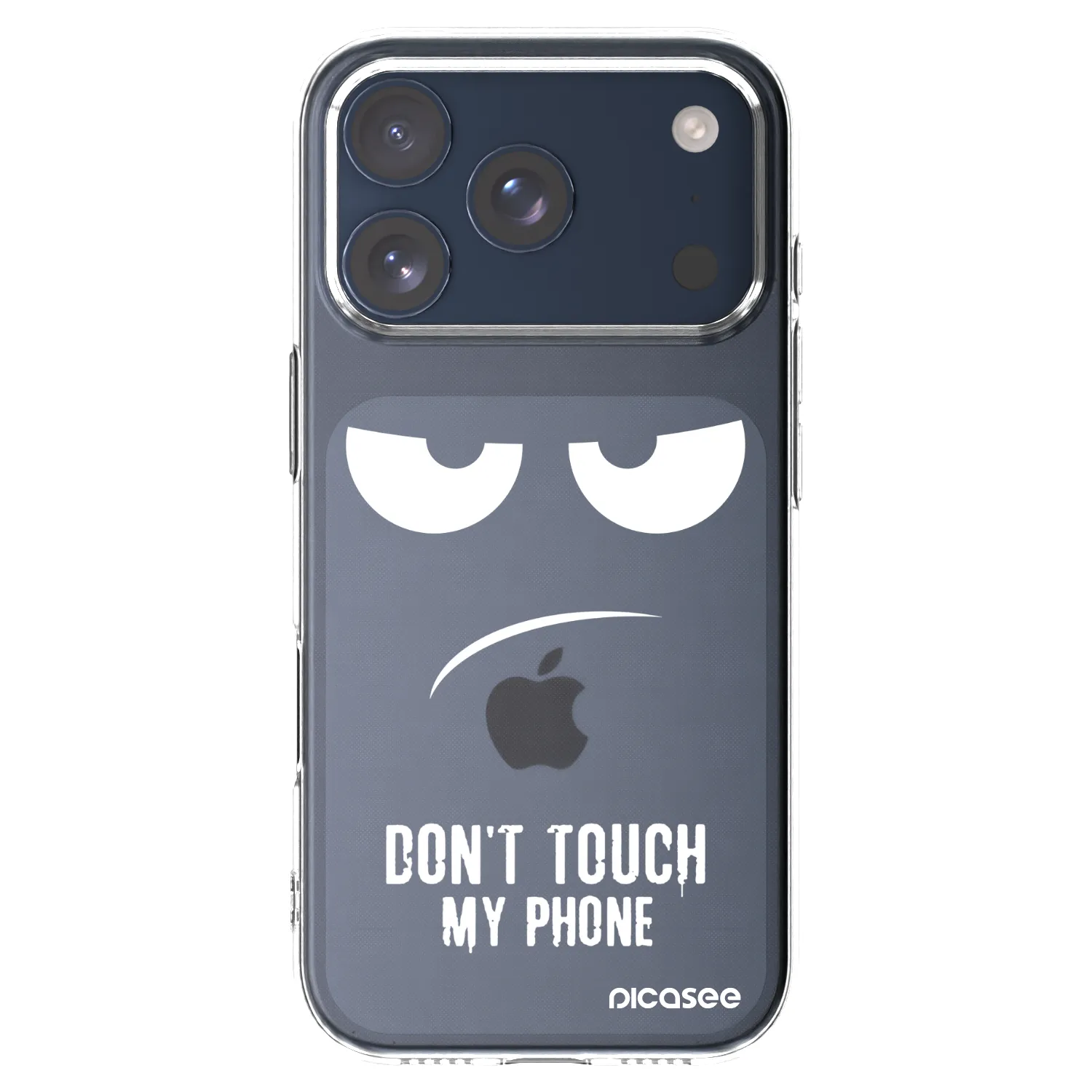 Picasee silikonowe przeźroczyste etui na Apple iPhone 17 Pro - Don't Touch My Phone
