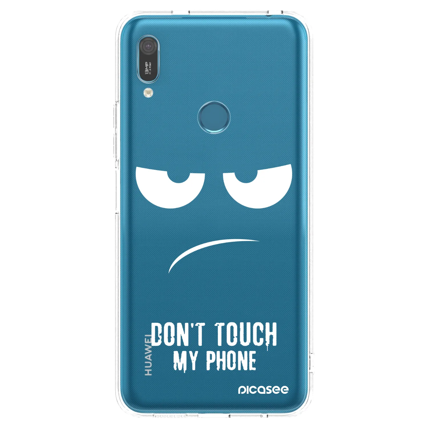 Picasee silikonowe przeźroczyste etui na Huawei Y6 2019 - Don't Touch My Phone