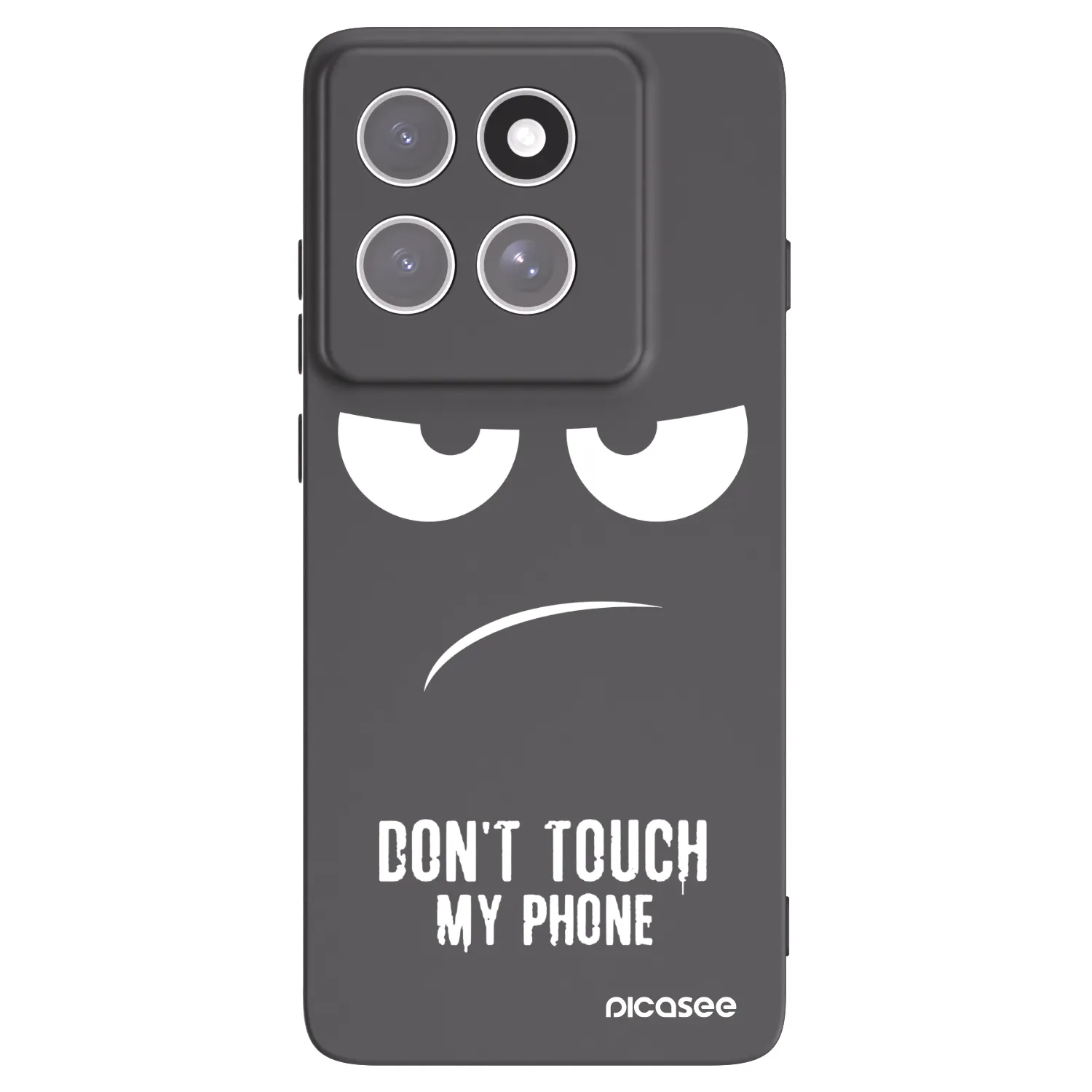 Picasee silikonowe czarne etui na Motorola Edge 60 Pro - Don't Touch My Phone