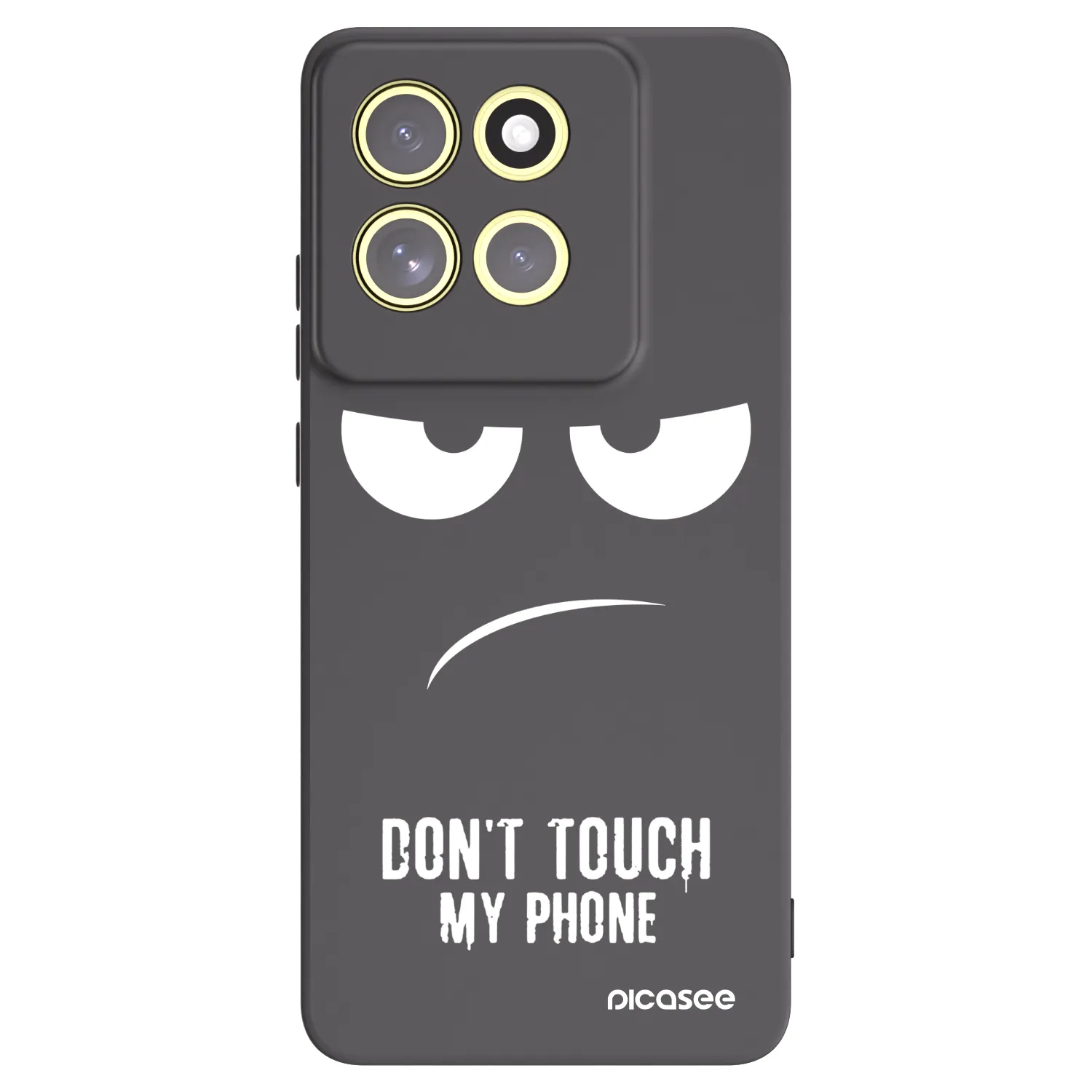 Picasee silikonowe czarne etui na Motorola Moto G86 Power 5G - Don't Touch My Phone