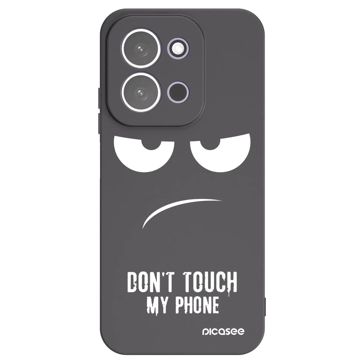 Picasee silikonowe czarne etui na Xiaomi Redmi 15C 5G - Don't Touch My Phone