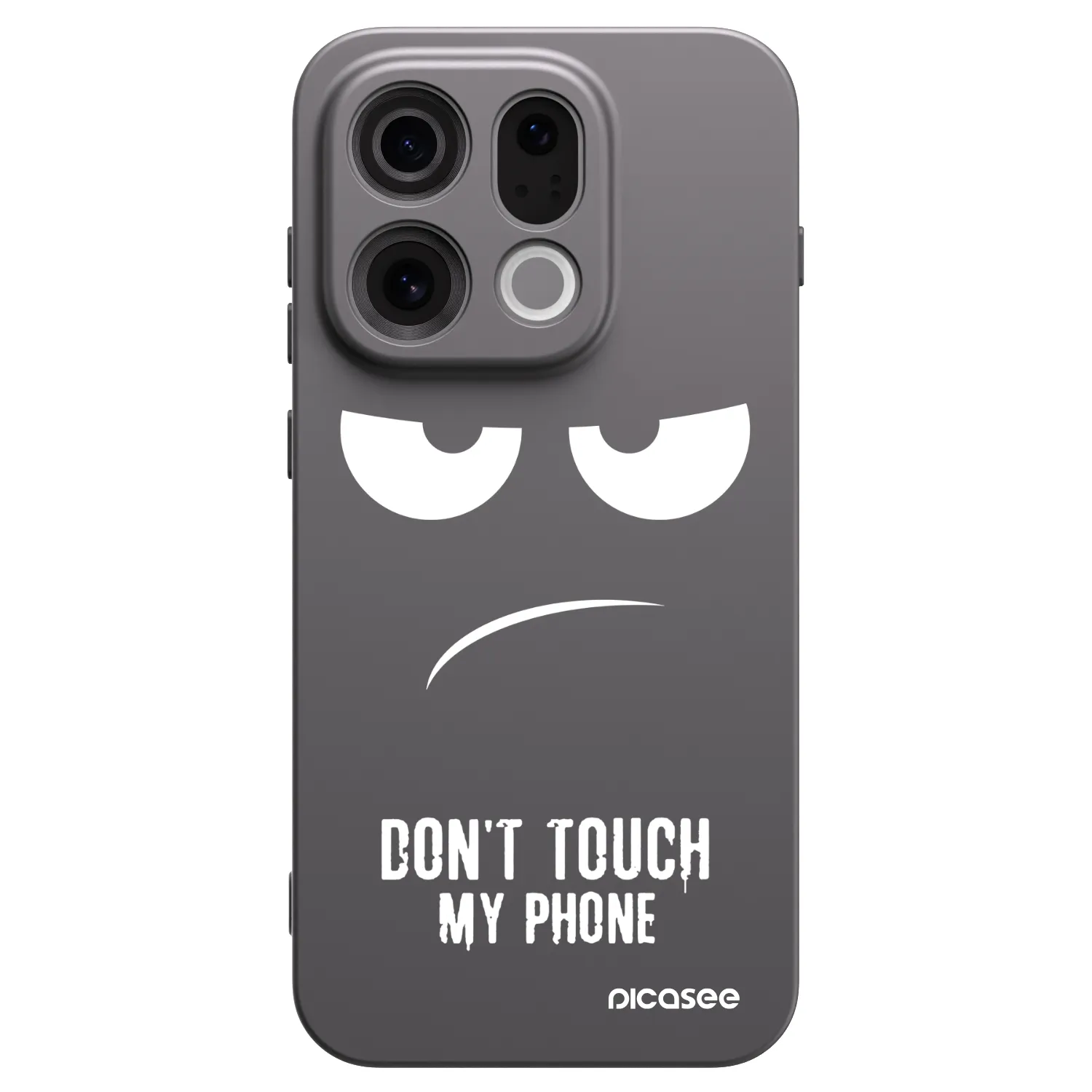 Picasee silikonowe czarne etui na OPPO Find X9 - Don't Touch My Phone