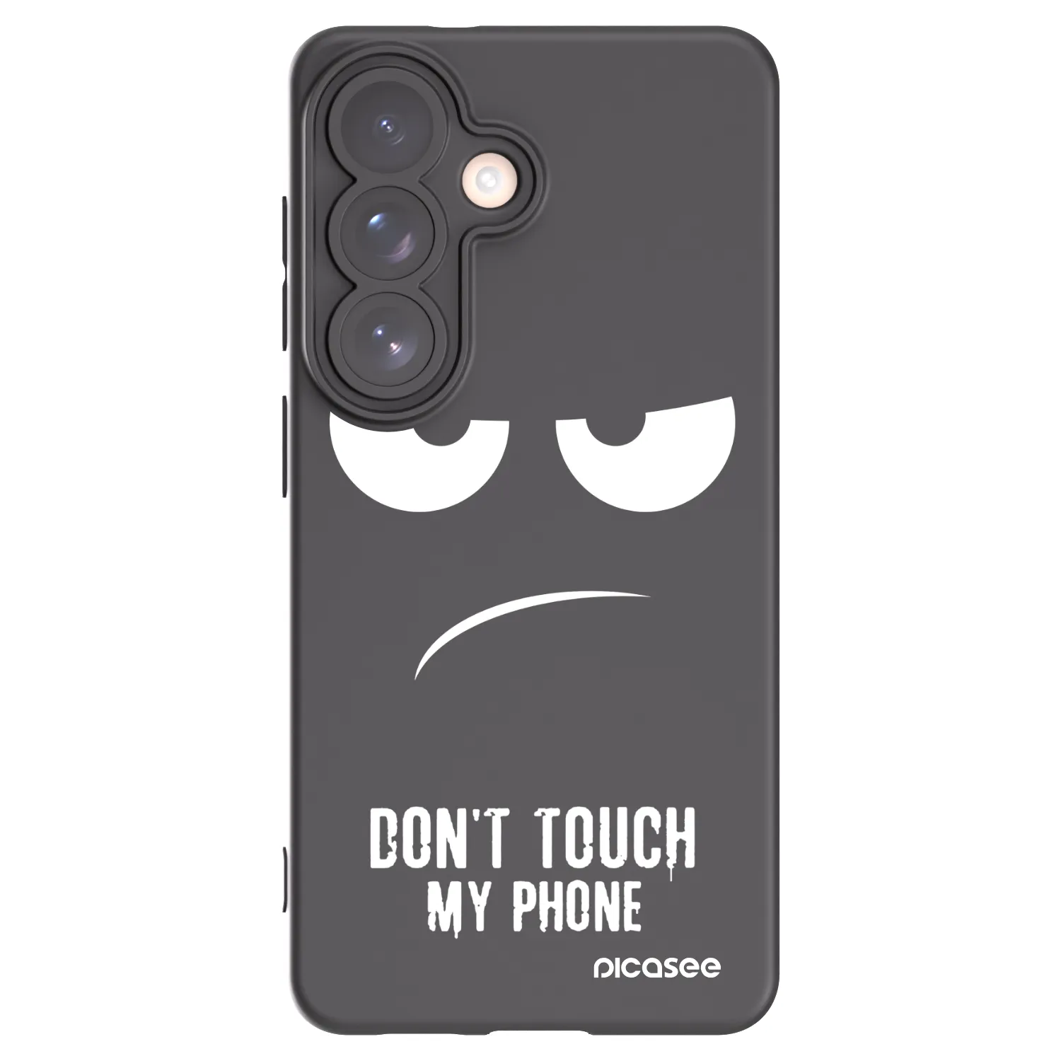 Picasee silikonowe czarne etui na Samsung Galaxy S26 - Don't Touch My Phone