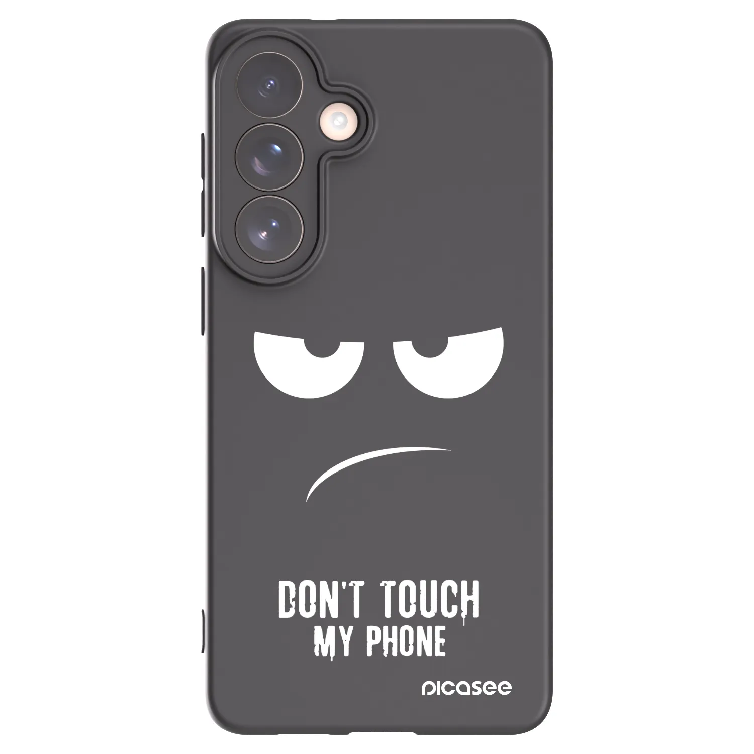Picasee silikonowe czarne etui na Samsung Galaxy S26+ - Don't Touch My Phone