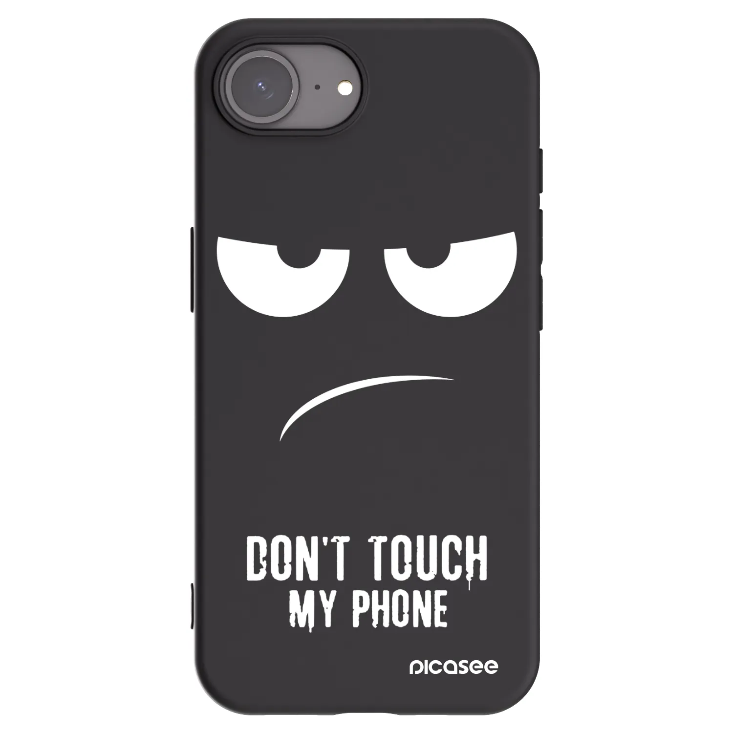 Picasee silikonowe czarne etui na Apple iPhone 17e - Don't Touch My Phone